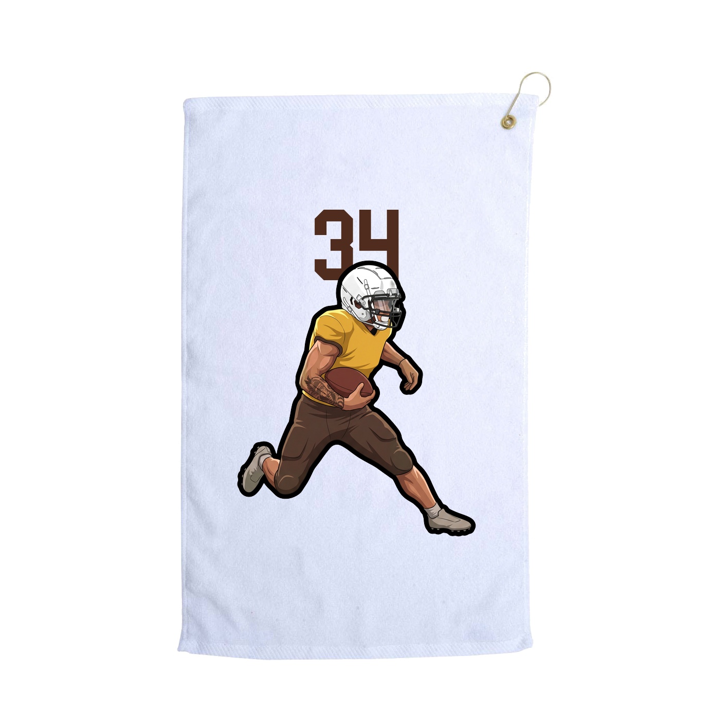 Golf Towel — Number Top in White