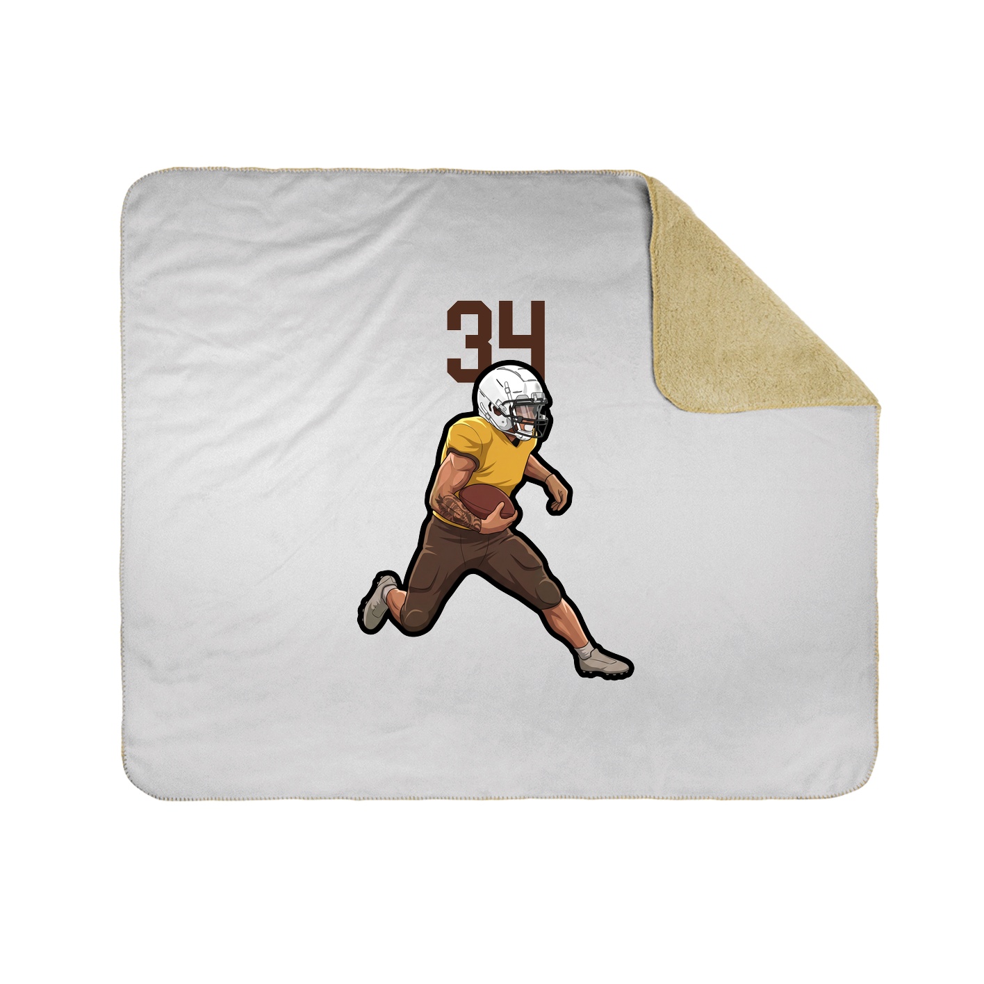 Throw Blanket — Number Top in White