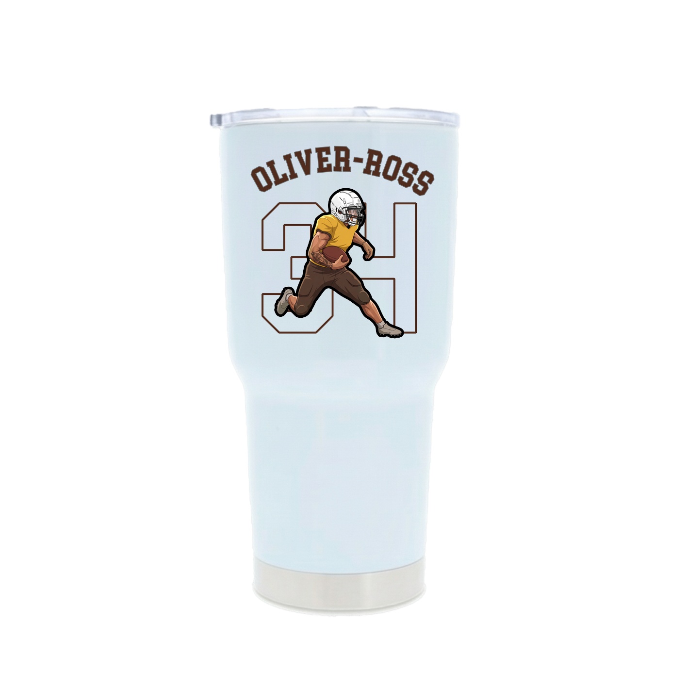 30oz Stainless Steel Tumbler — Shirsey Arch in White