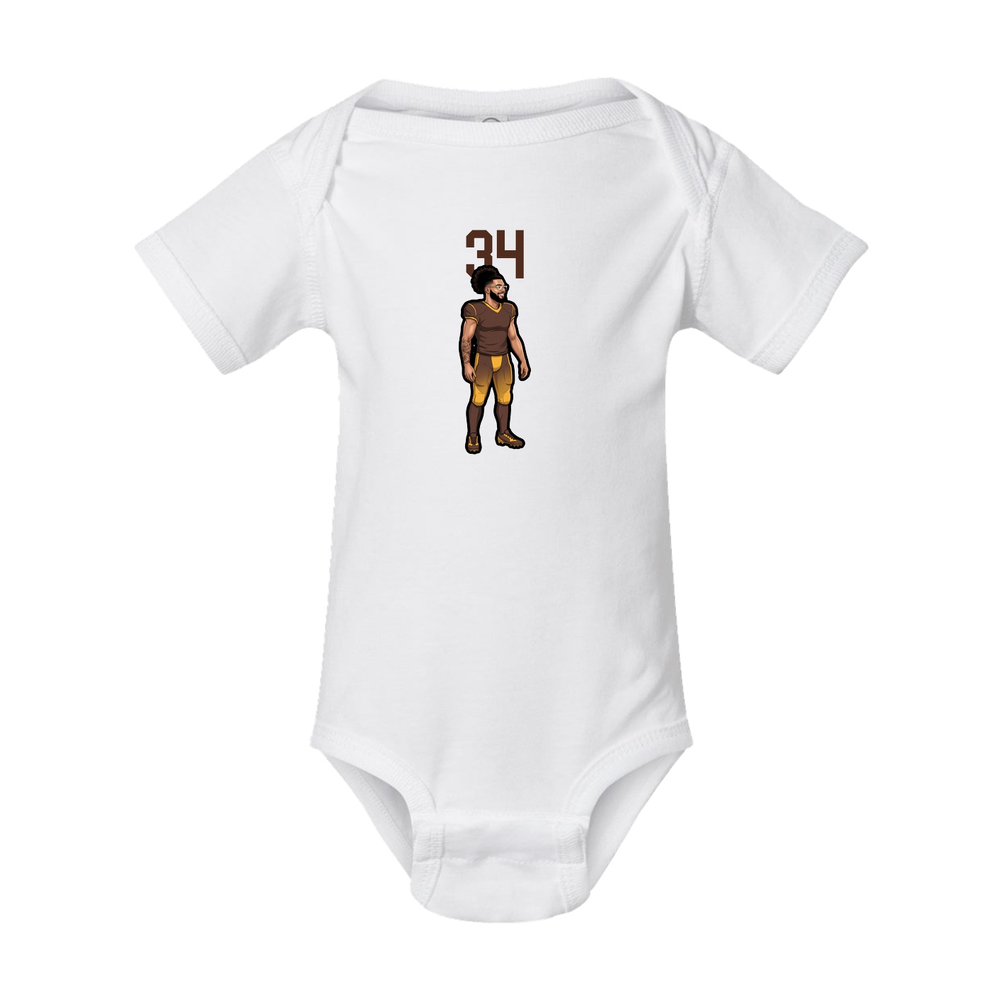 Baby Onesie — Number Top in White
