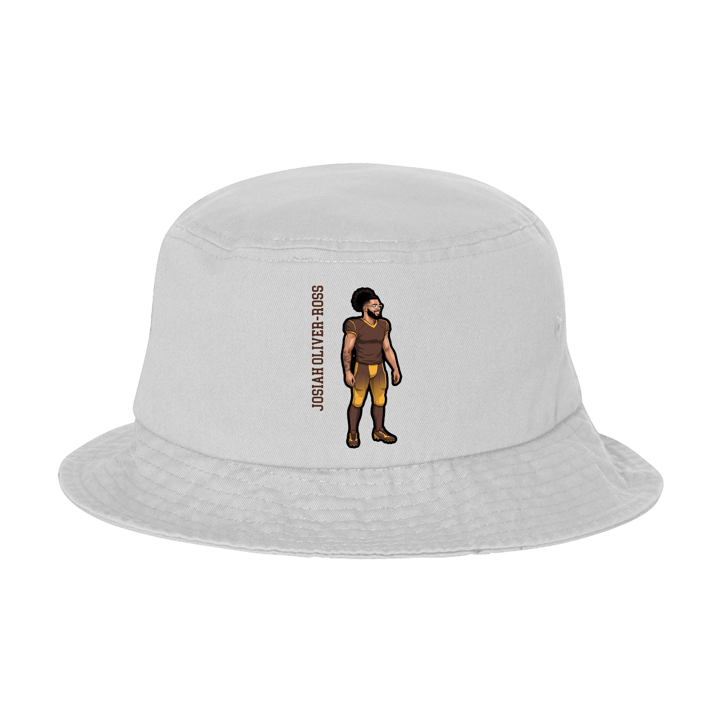Bucket Cap — Name Vertical in White