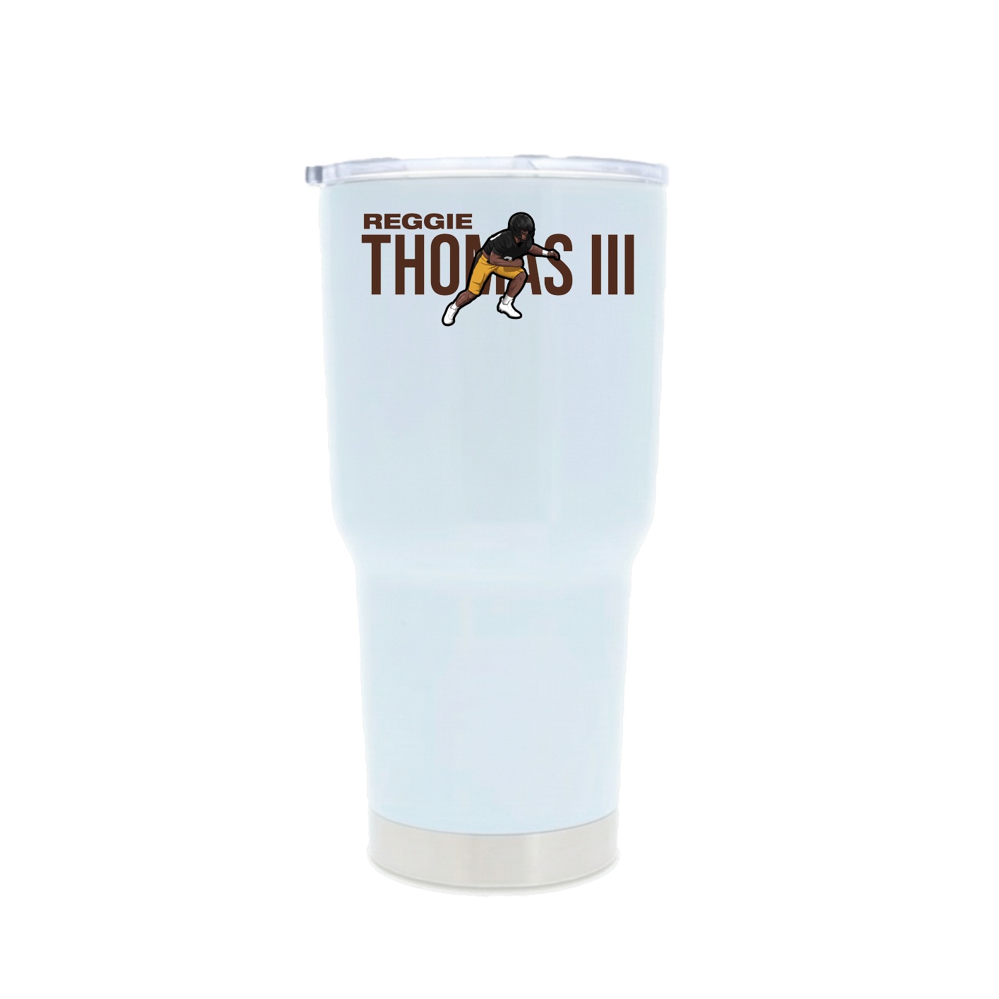 30oz Stainless Steel Tumbler — Player Name in White