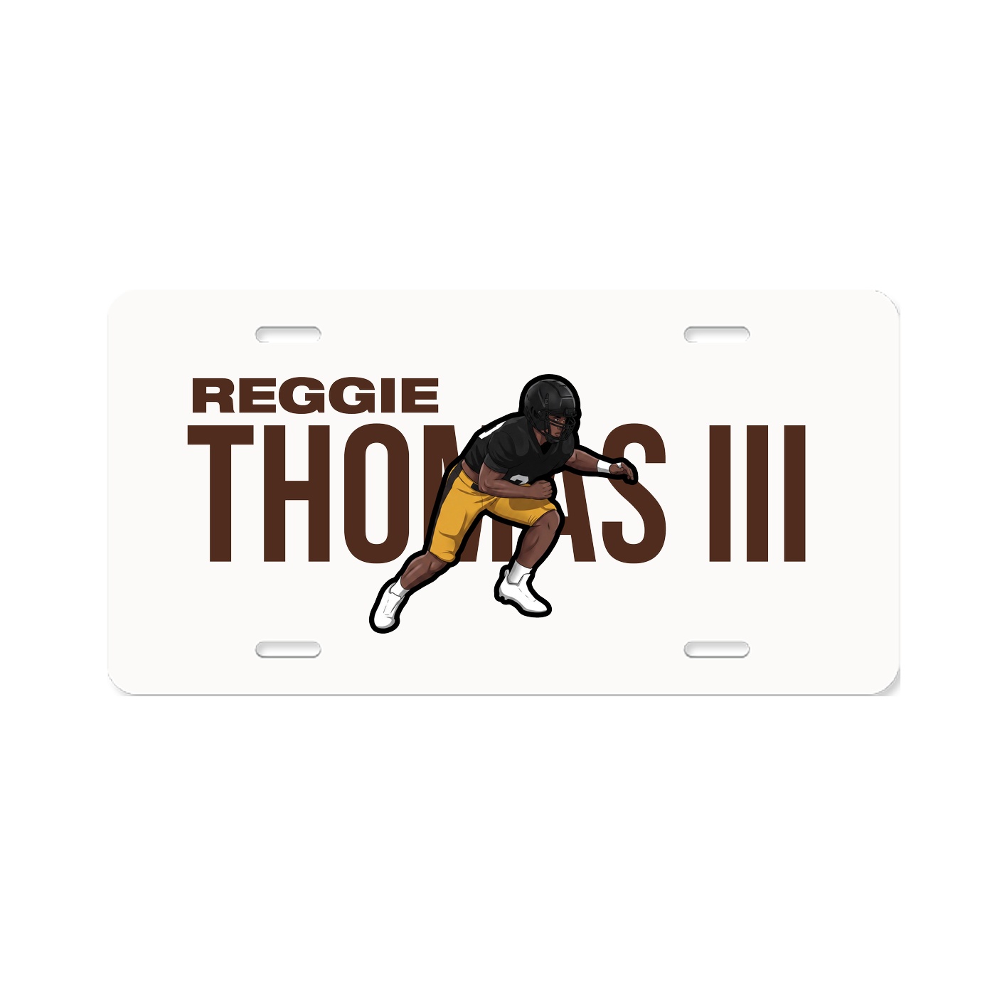 License Plate — Player Name in Classic