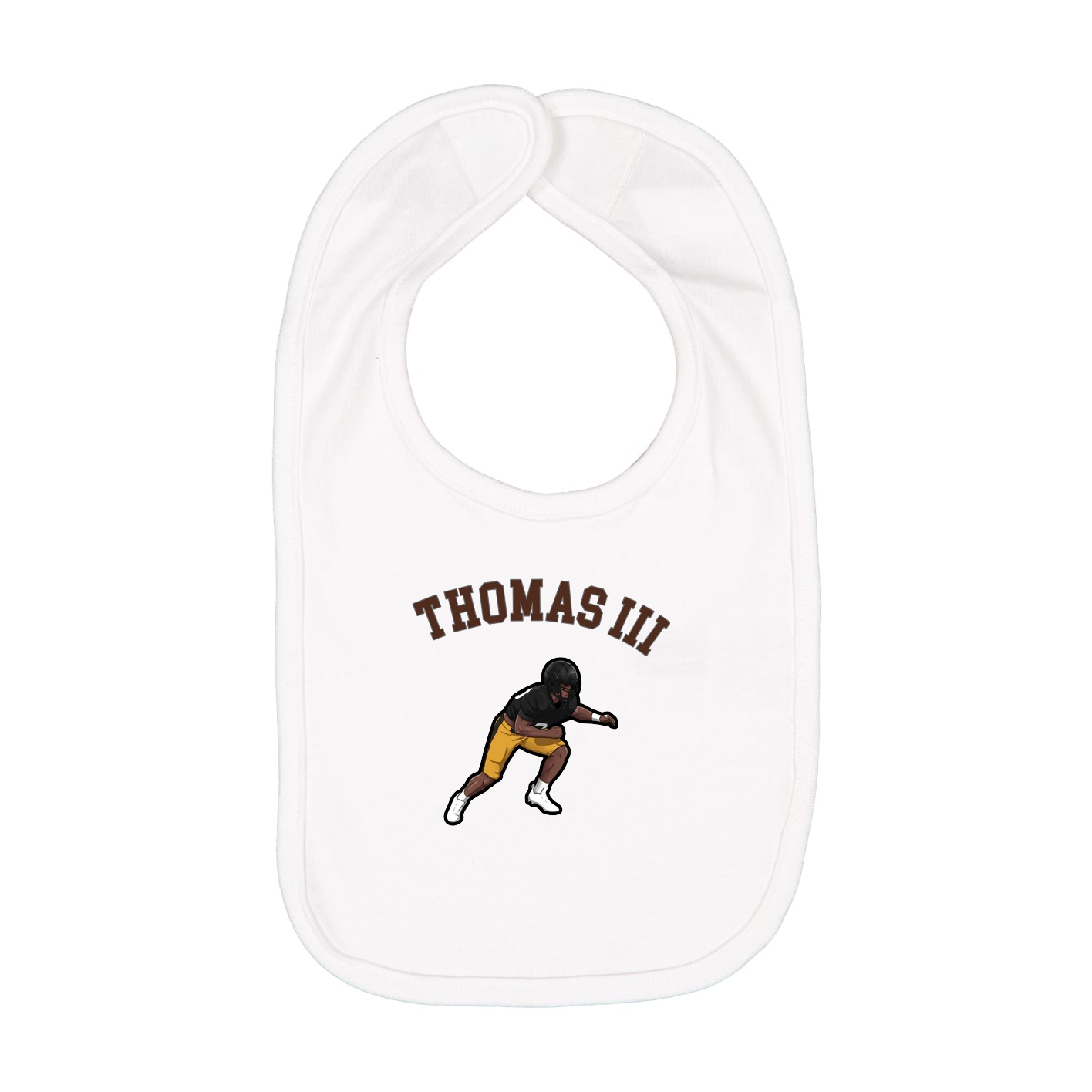 Infant Bib — Shirsey Arch in White