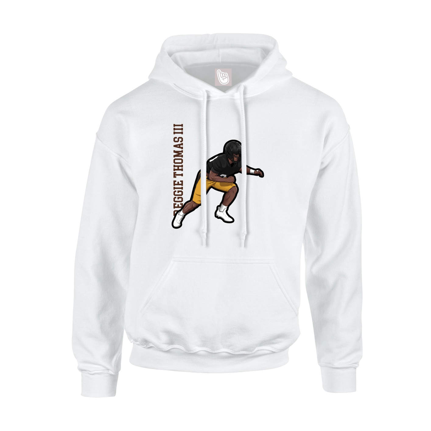 Hoodie — Name Vertical in White