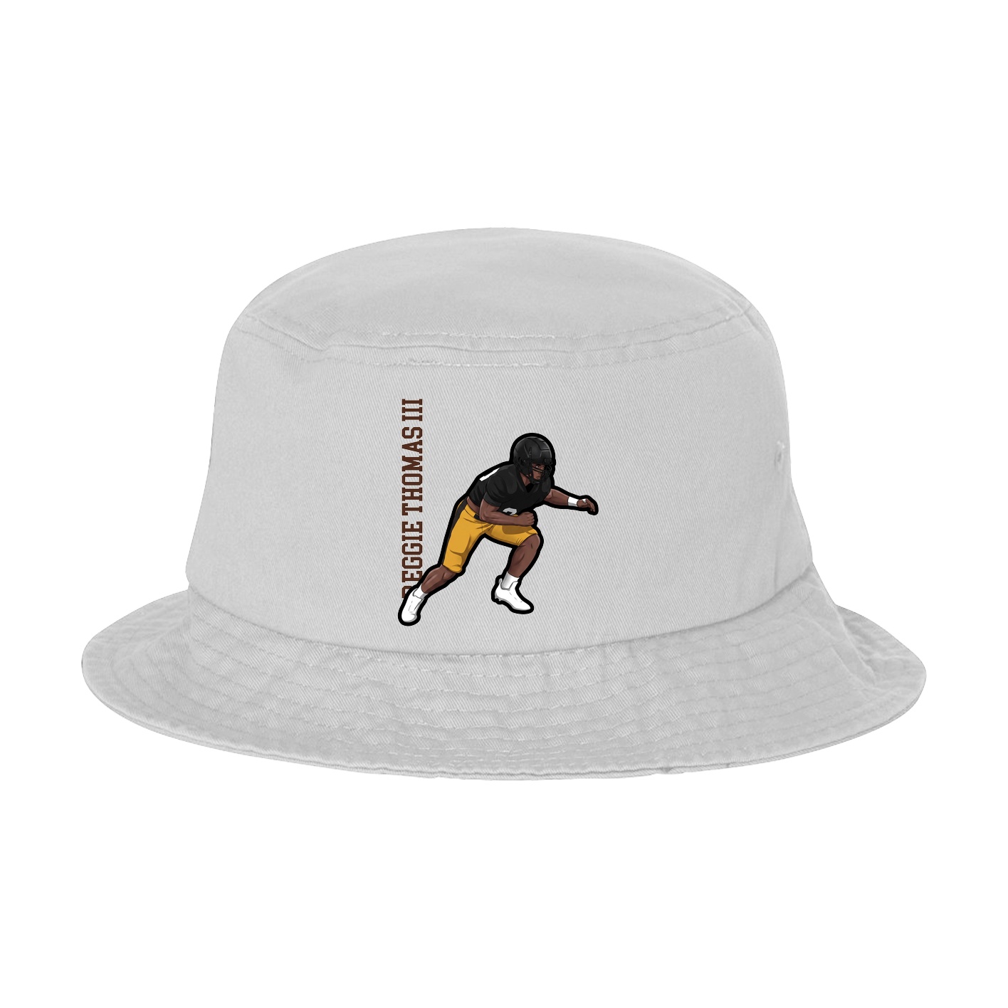 Bucket Cap — Name Vertical in White
