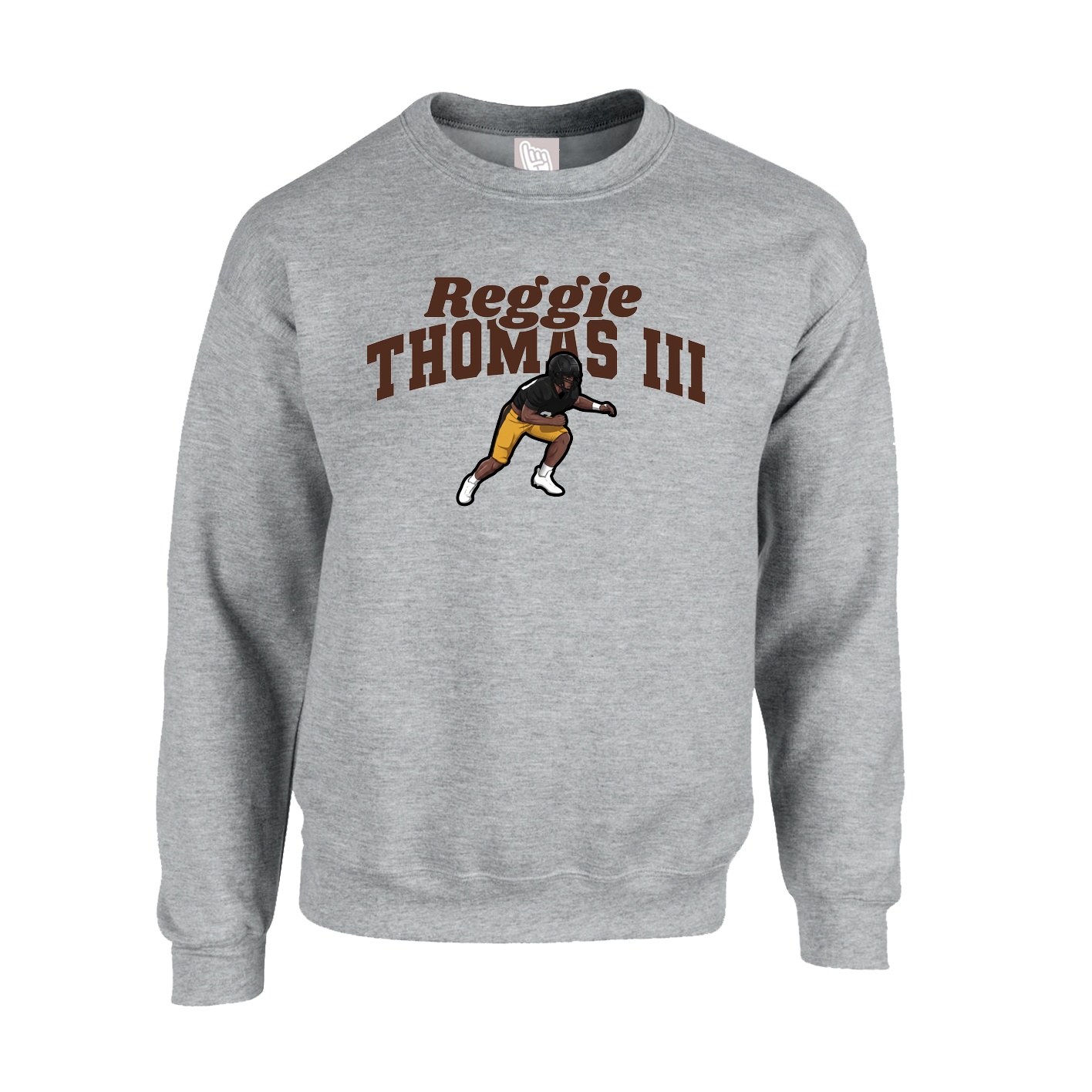 Fleece Crew — Signature Arch in Grey
