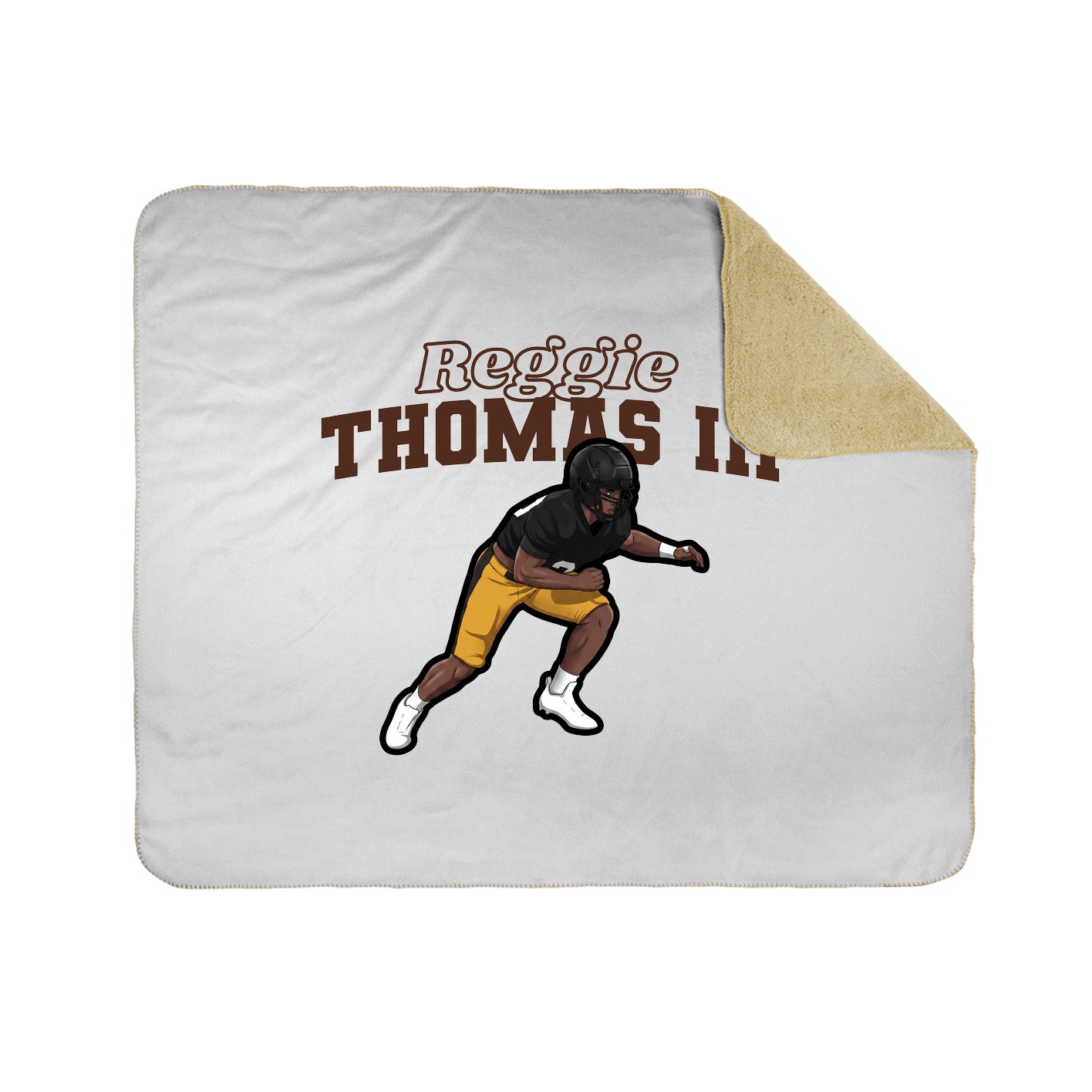 Throw Blanket — Name Arch in White