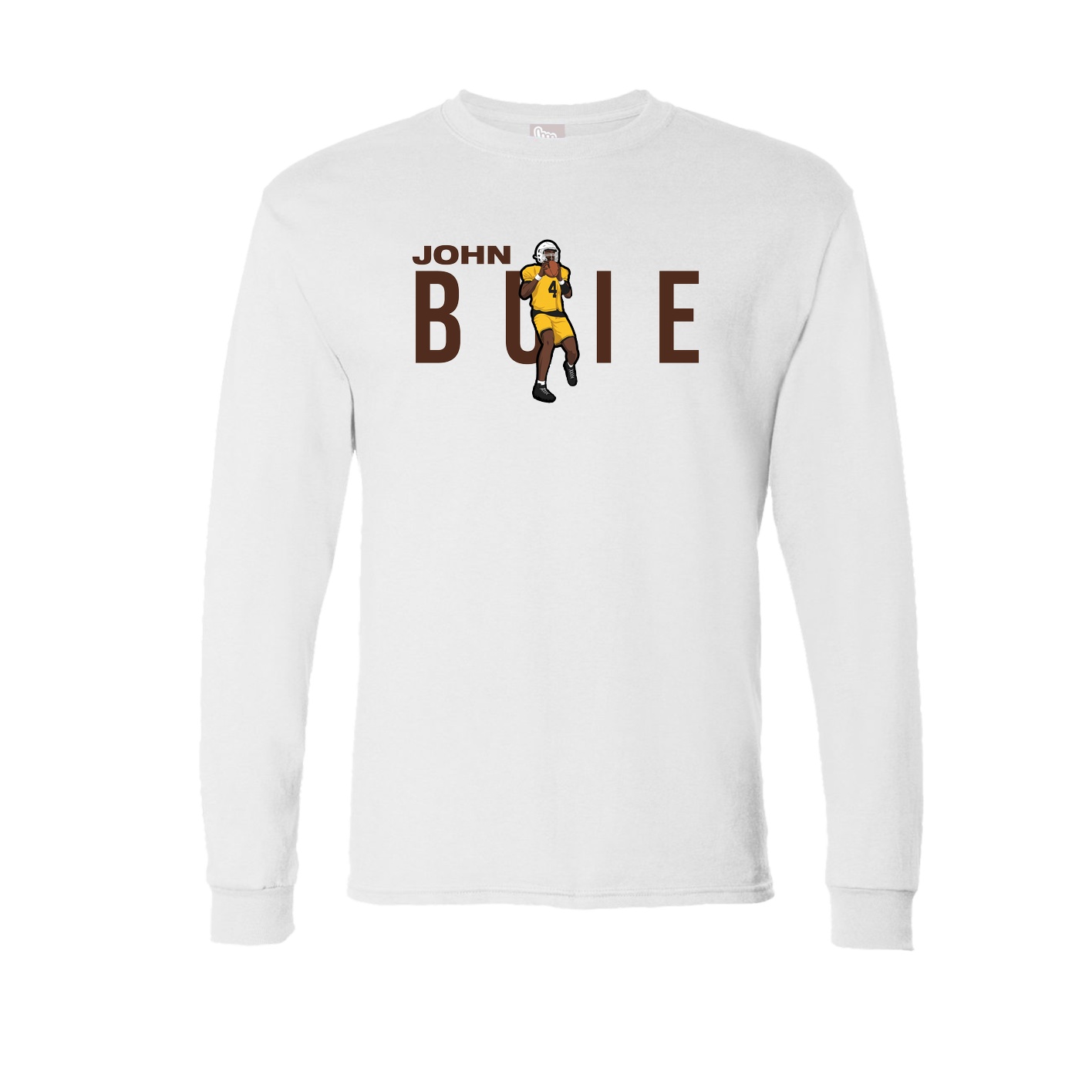 Long Sleeve Tee — Player Name in White