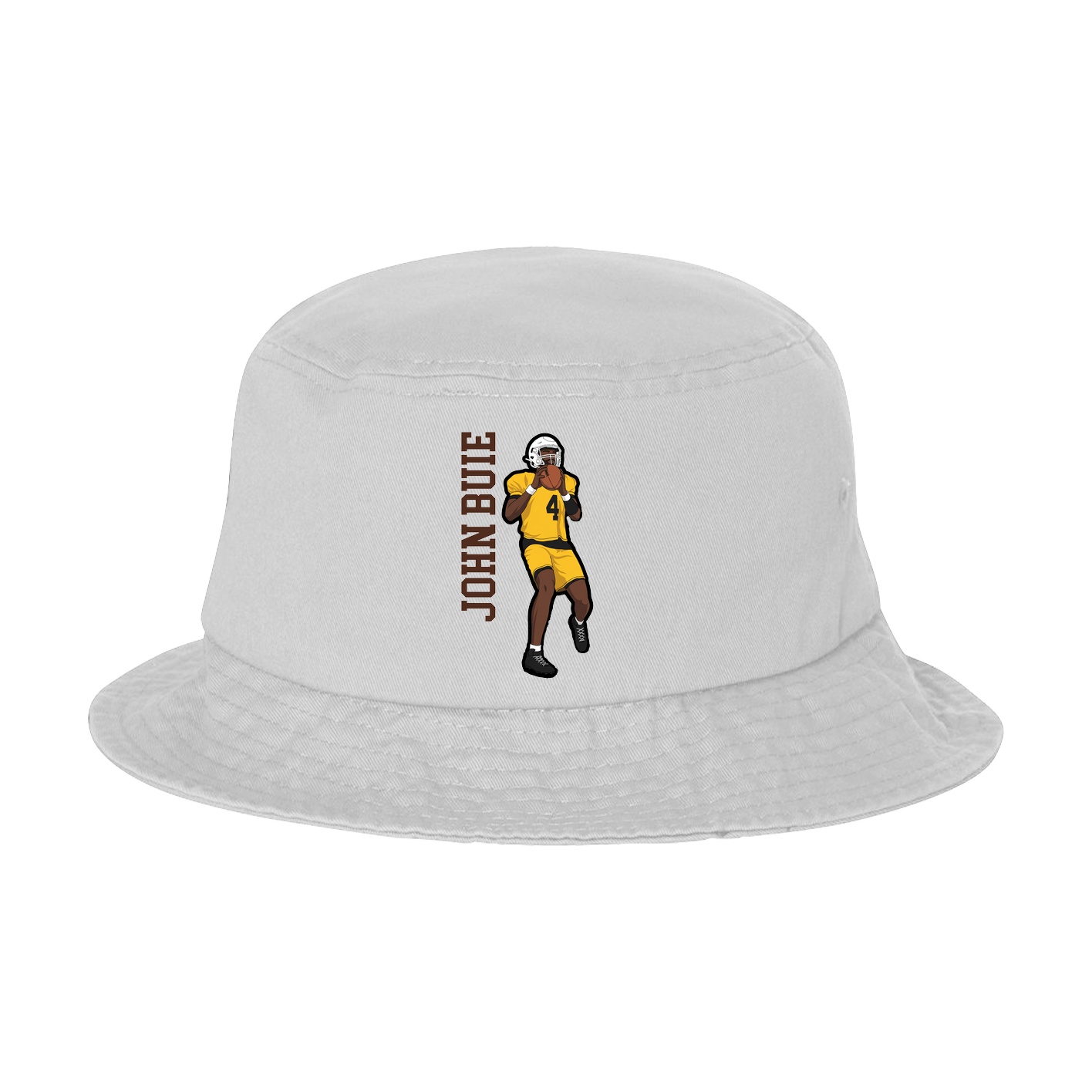 Bucket Cap — Name Vertical in White