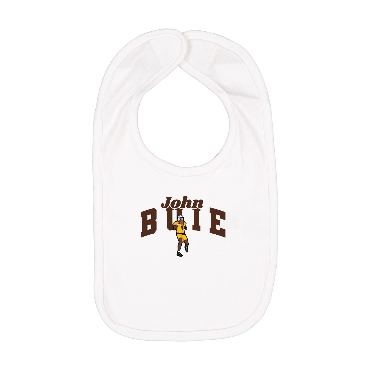 Infant Bib — Signature Arch in White