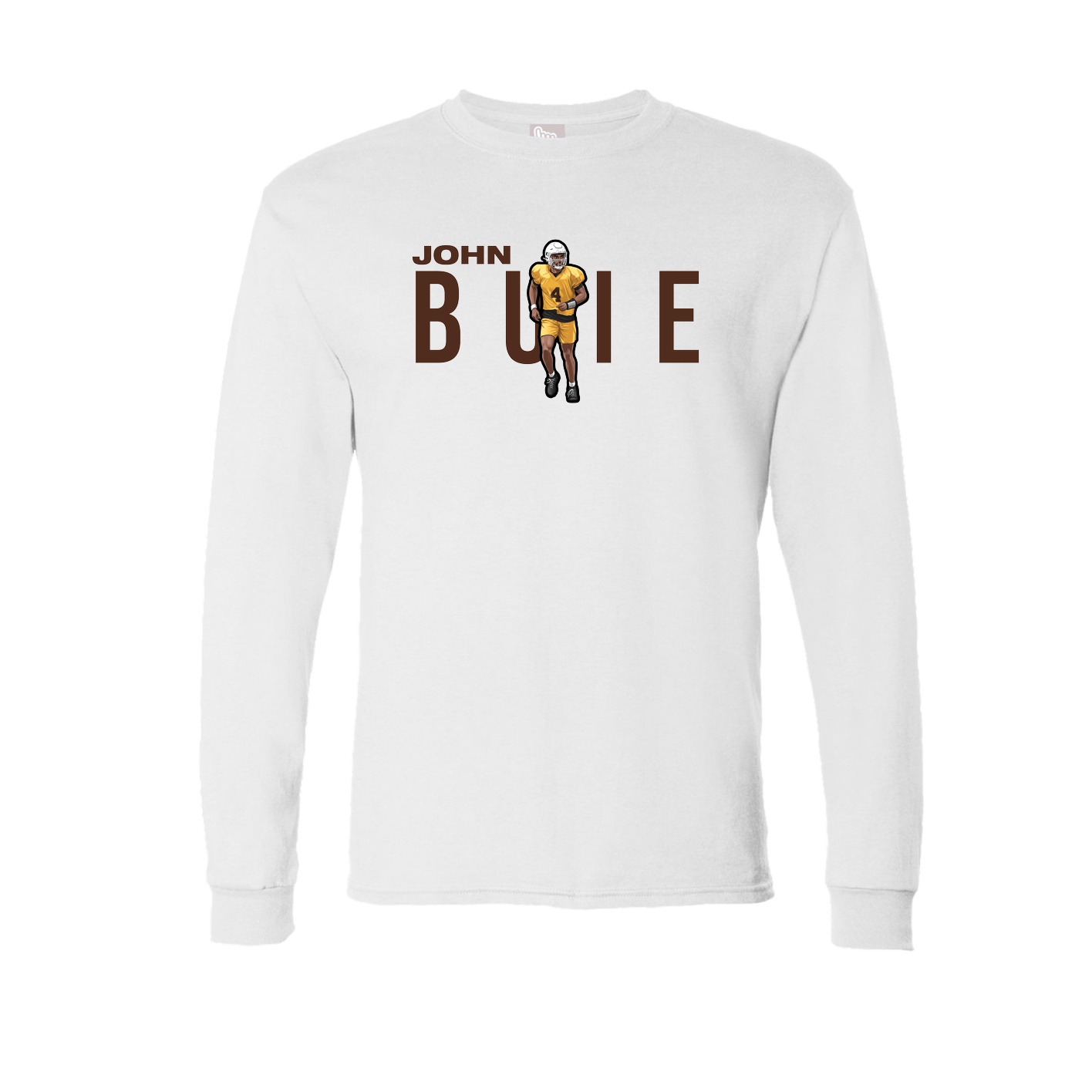 Long Sleeve Tee — Player Name in White