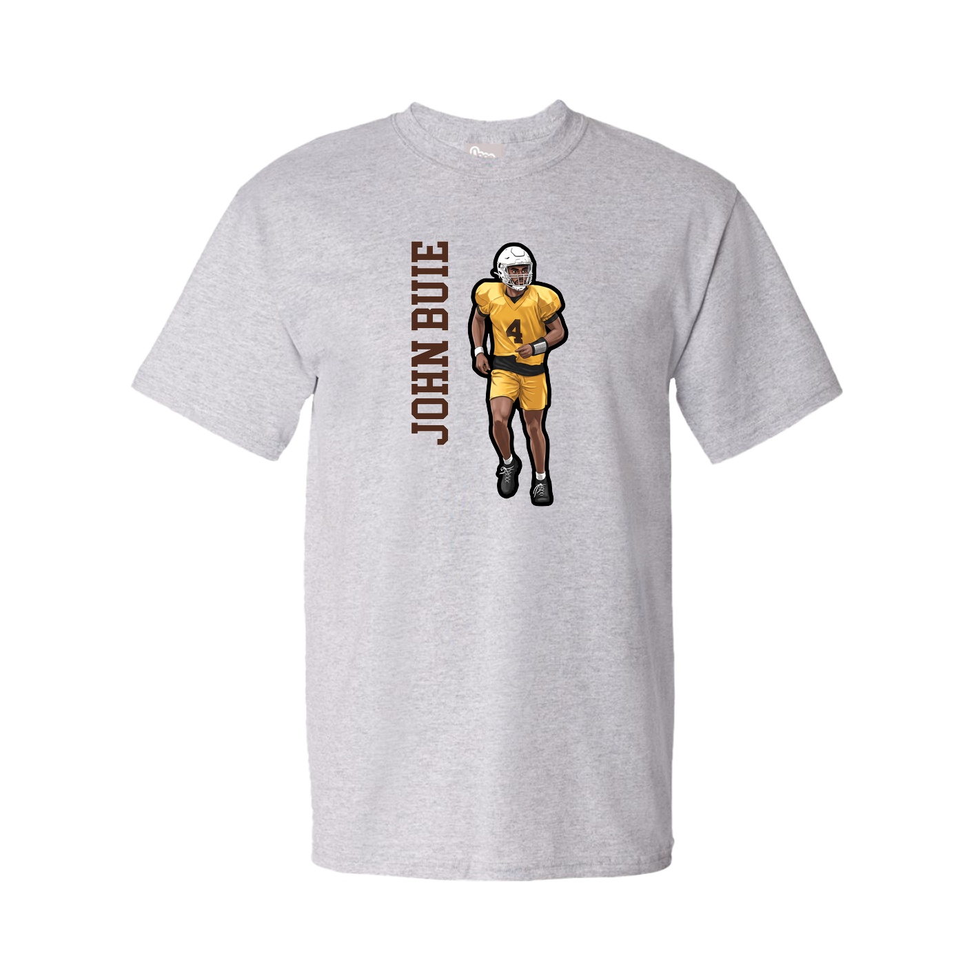Tee — Name Vertical in Grey