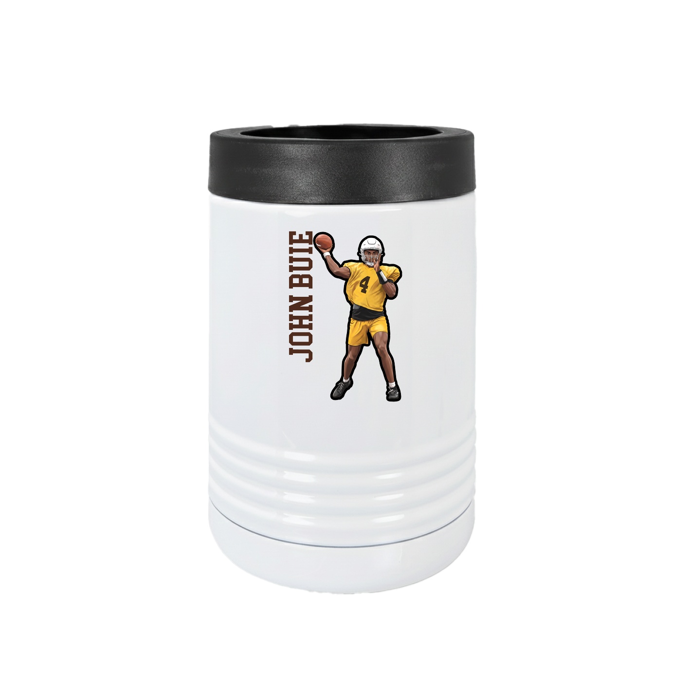 Beverage Holder — Name Vertical in White