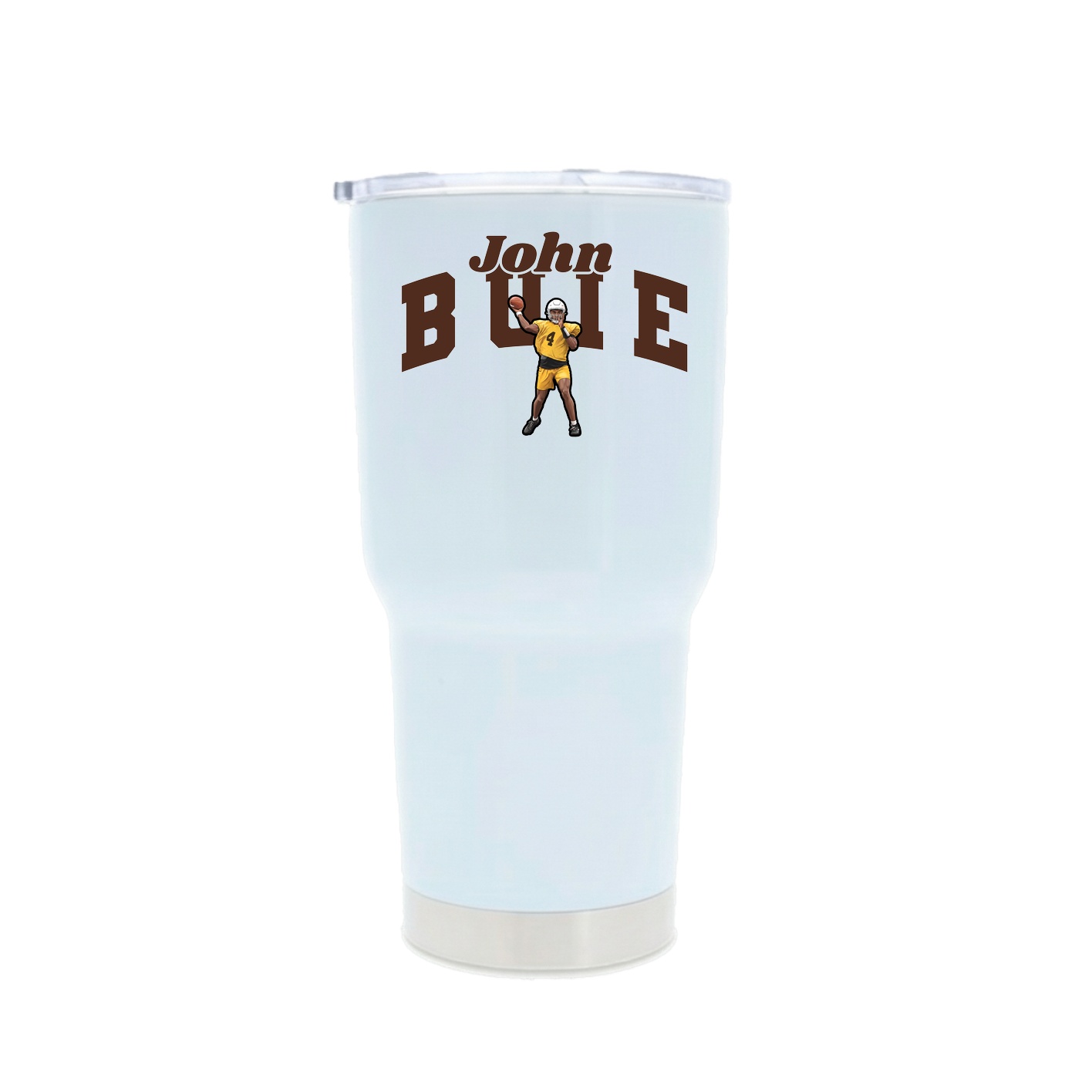 30oz Stainless Steel Tumbler — Signature Arch in White