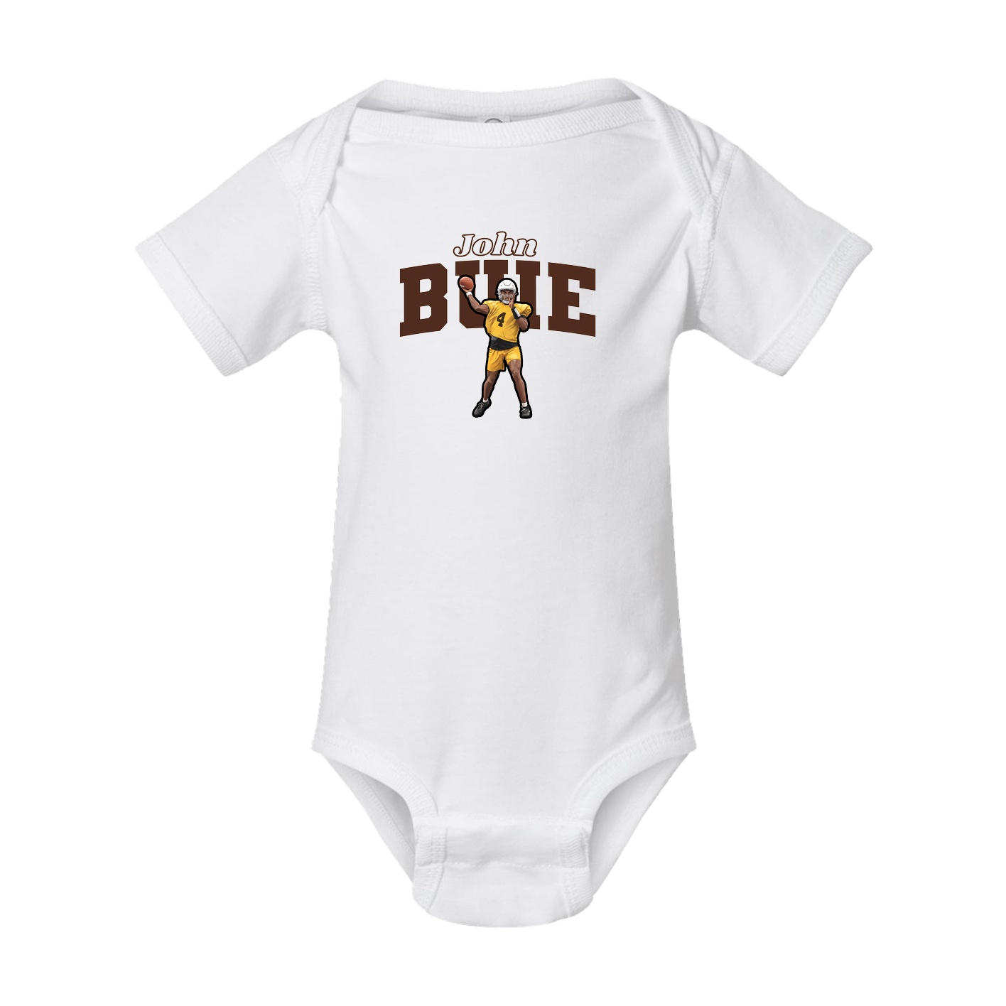 Baby Onesie — Name Arch in White