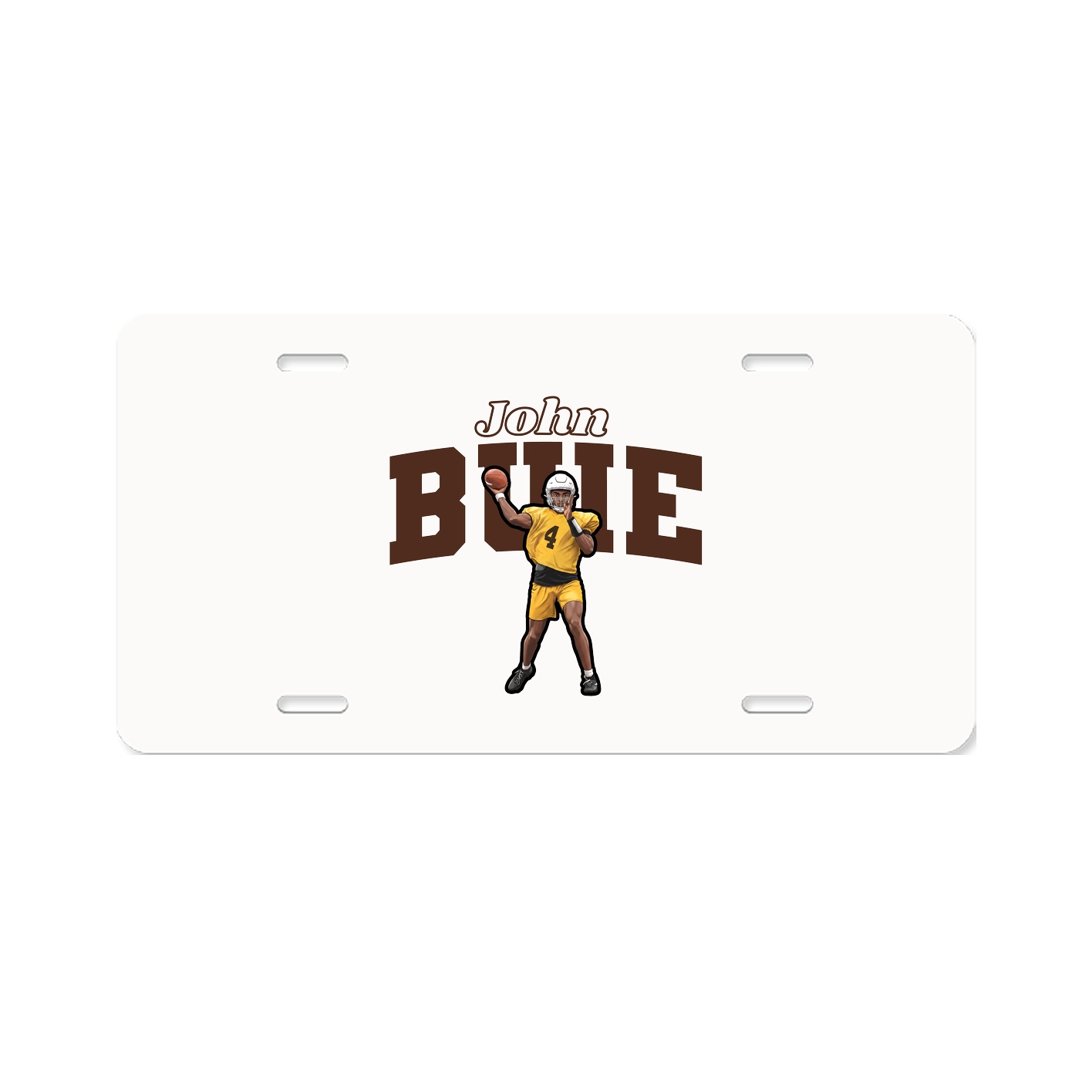License Plate — Name Arch in Classic