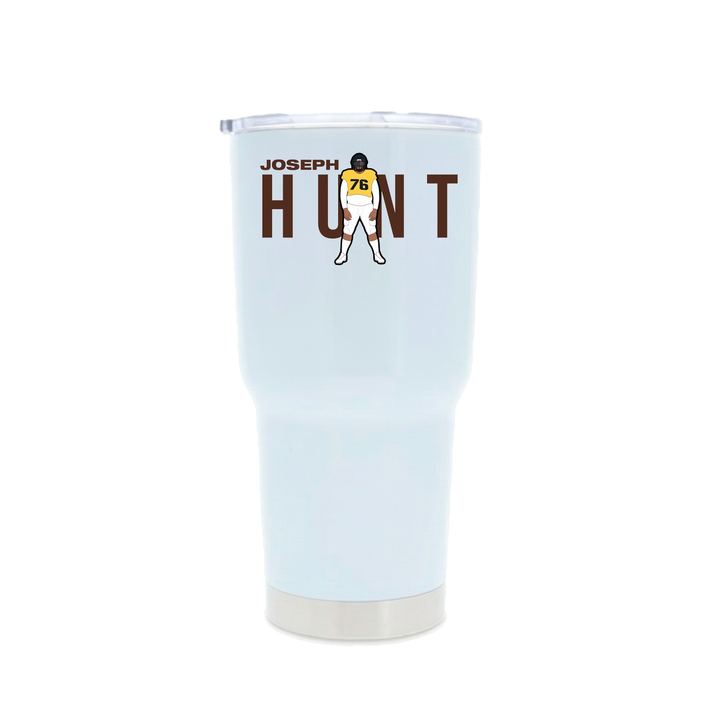 30oz Stainless Steel Tumbler — Player Name in White