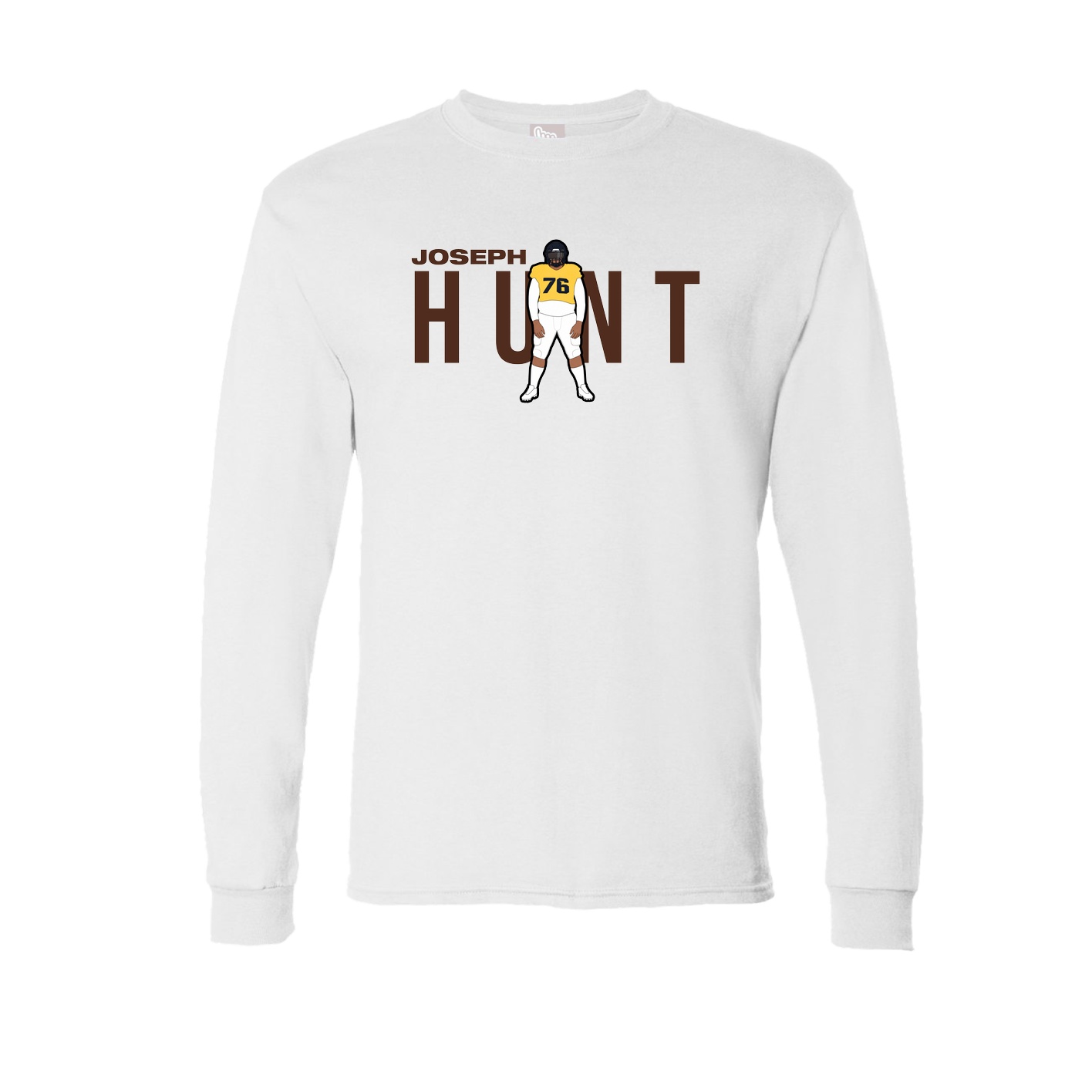 Long Sleeve Tee — Player Name in White