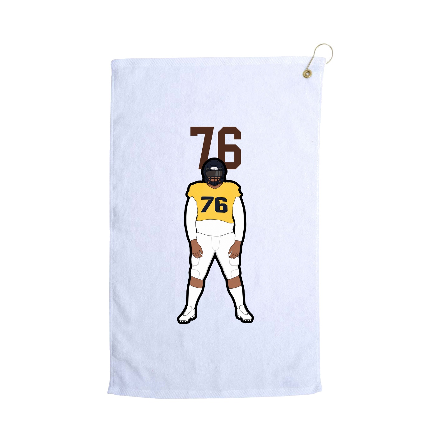Golf Towel — Number Top in White