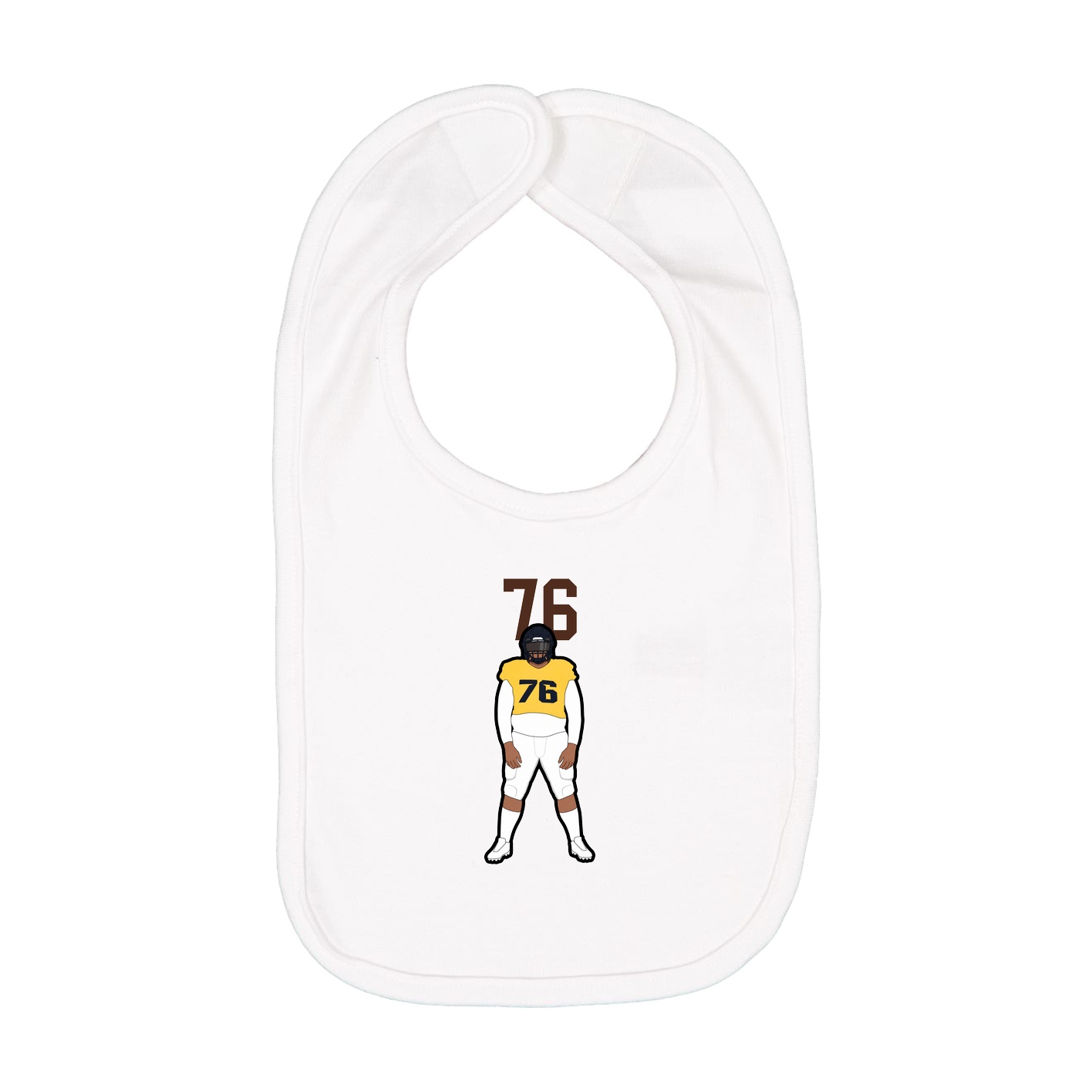 Infant Bib — Number Top in White