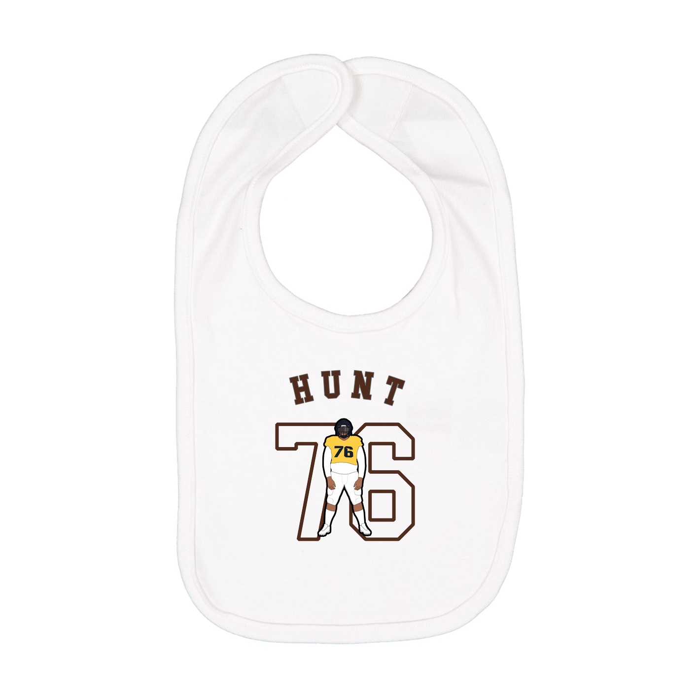 Infant Bib — Shirsey Arch in White
