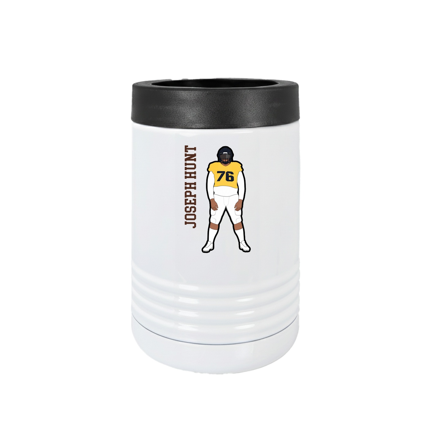Beverage Holder — Name Vertical in White