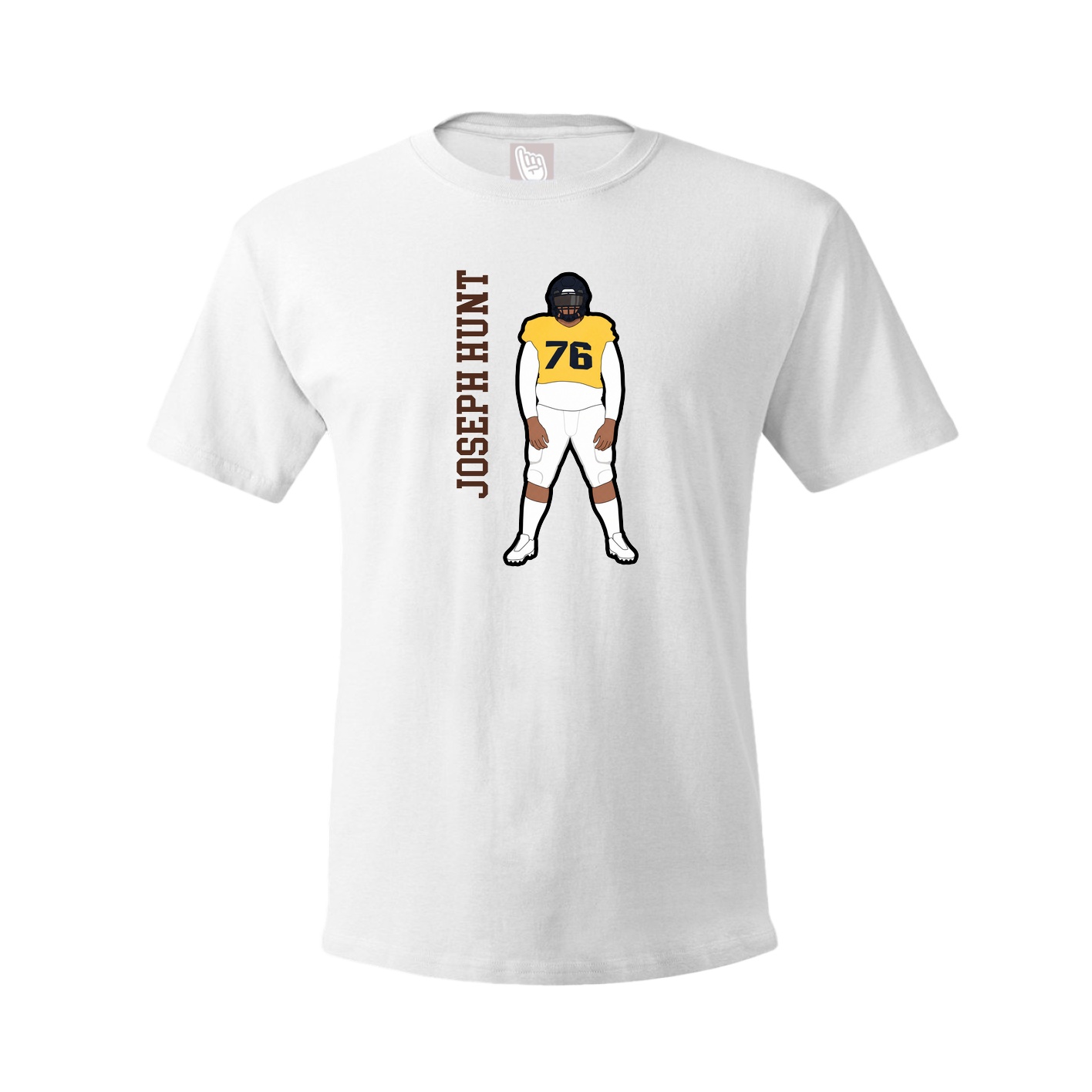 Youth Tee — Name Vertical in White