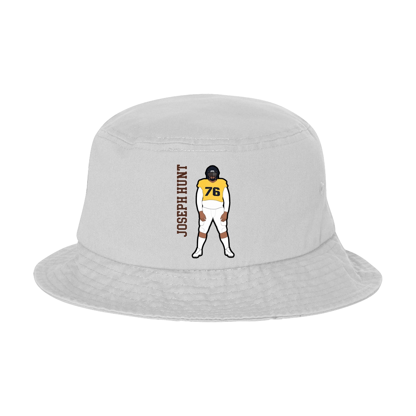 Bucket Cap — Name Vertical in White