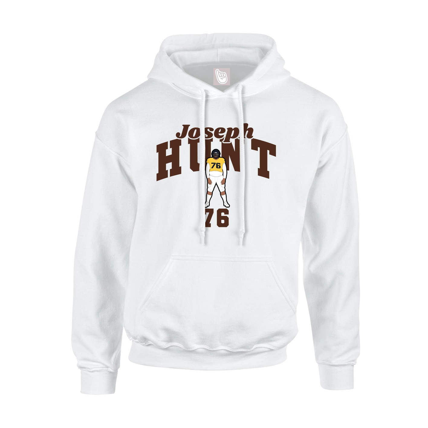 Hoodie — Signature Arch in White
