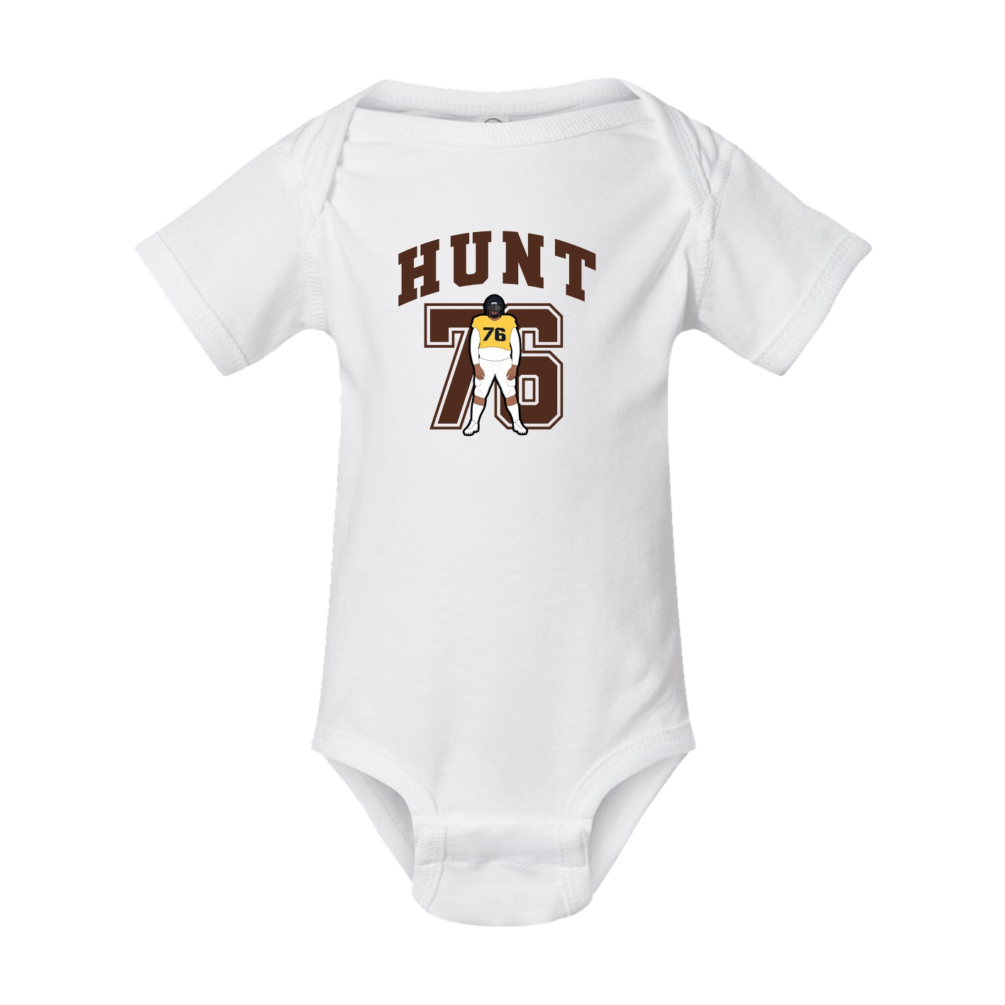 Baby Onesie — Number in White