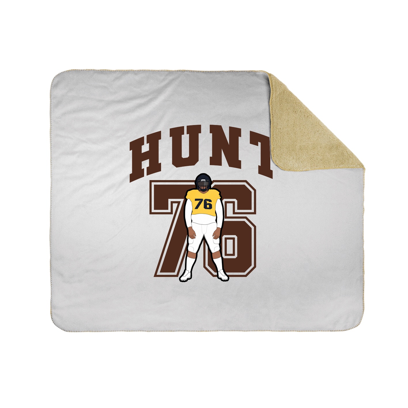Throw Blanket — Number in White