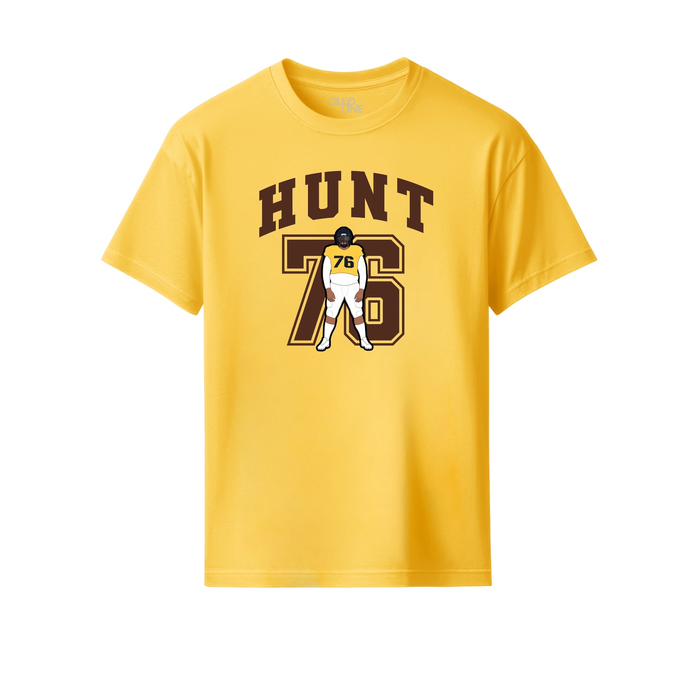 Youth Tee — Number in Yellow