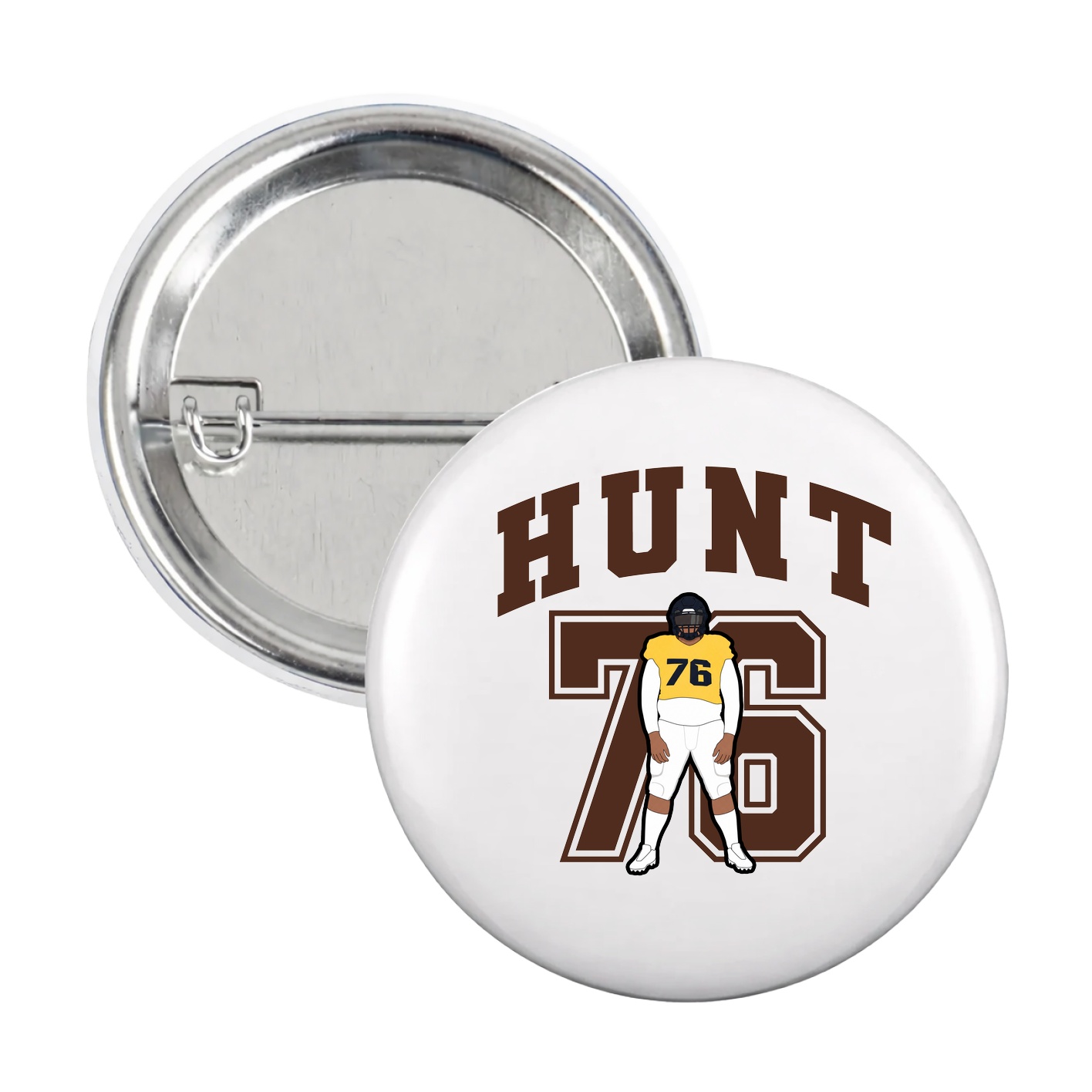 Game Day Button — Number in White