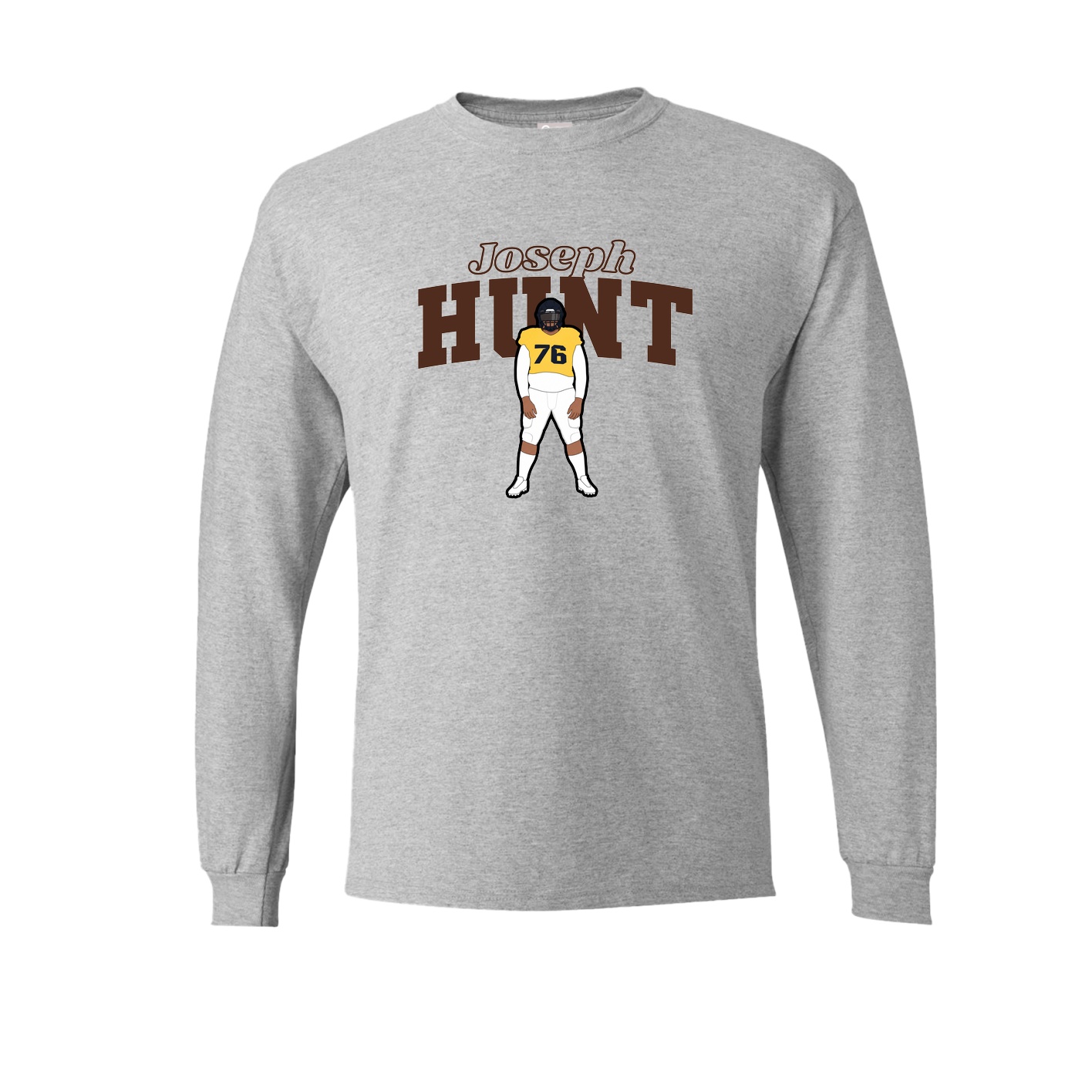 Long Sleeve Tee — Name Arch in Grey