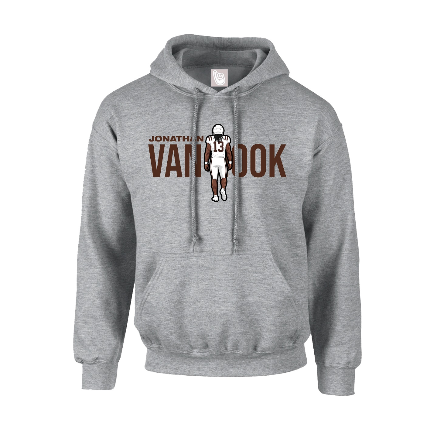 Hoodie — Player Name in Grey