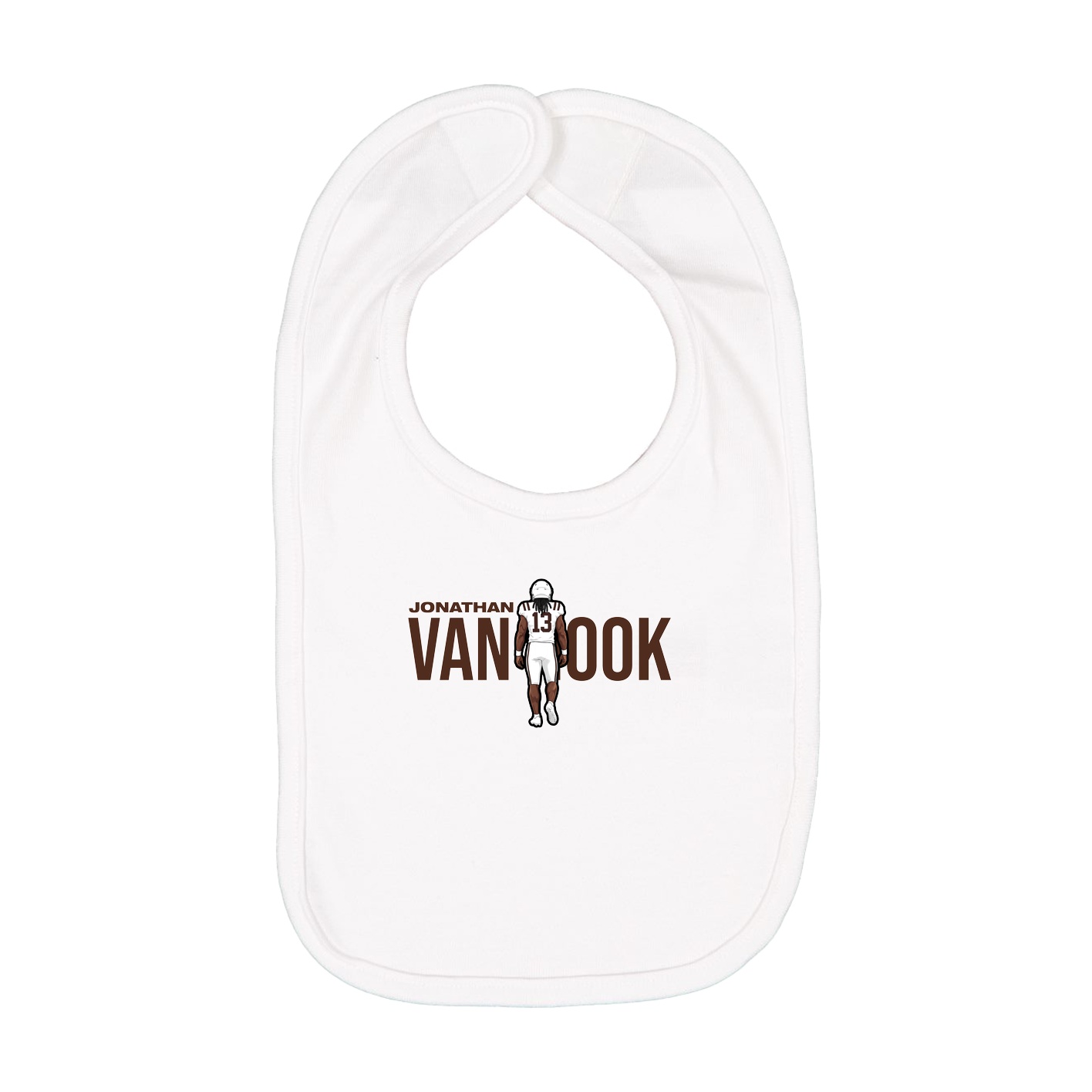 Infant Bib — Player Name in White
