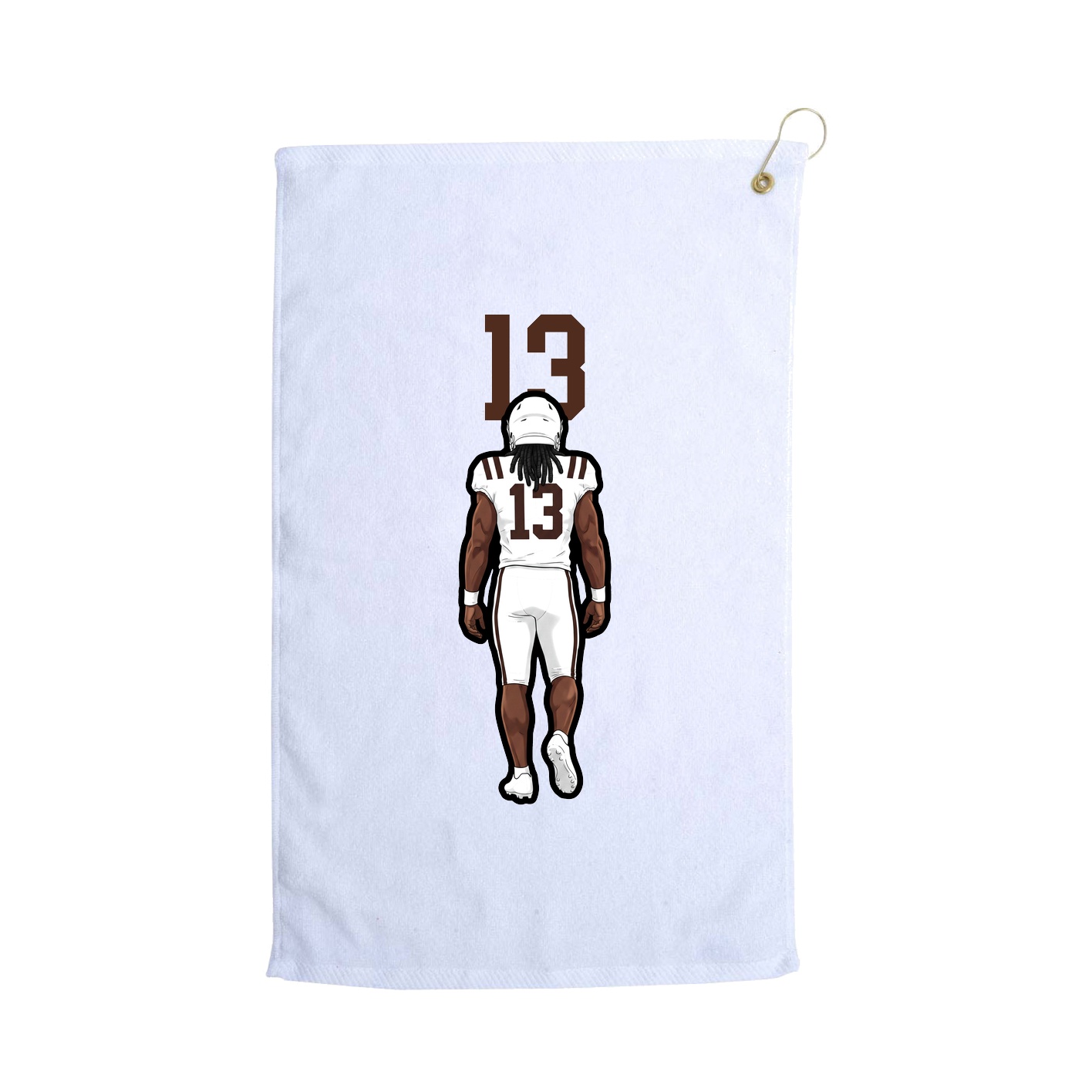 Golf Towel — Number Top in White