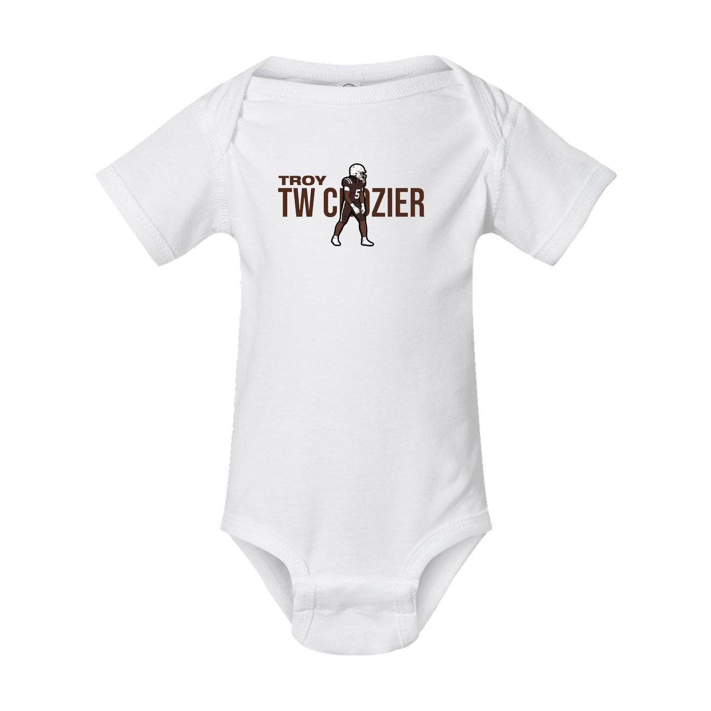 Baby Onesie — Player Name in White