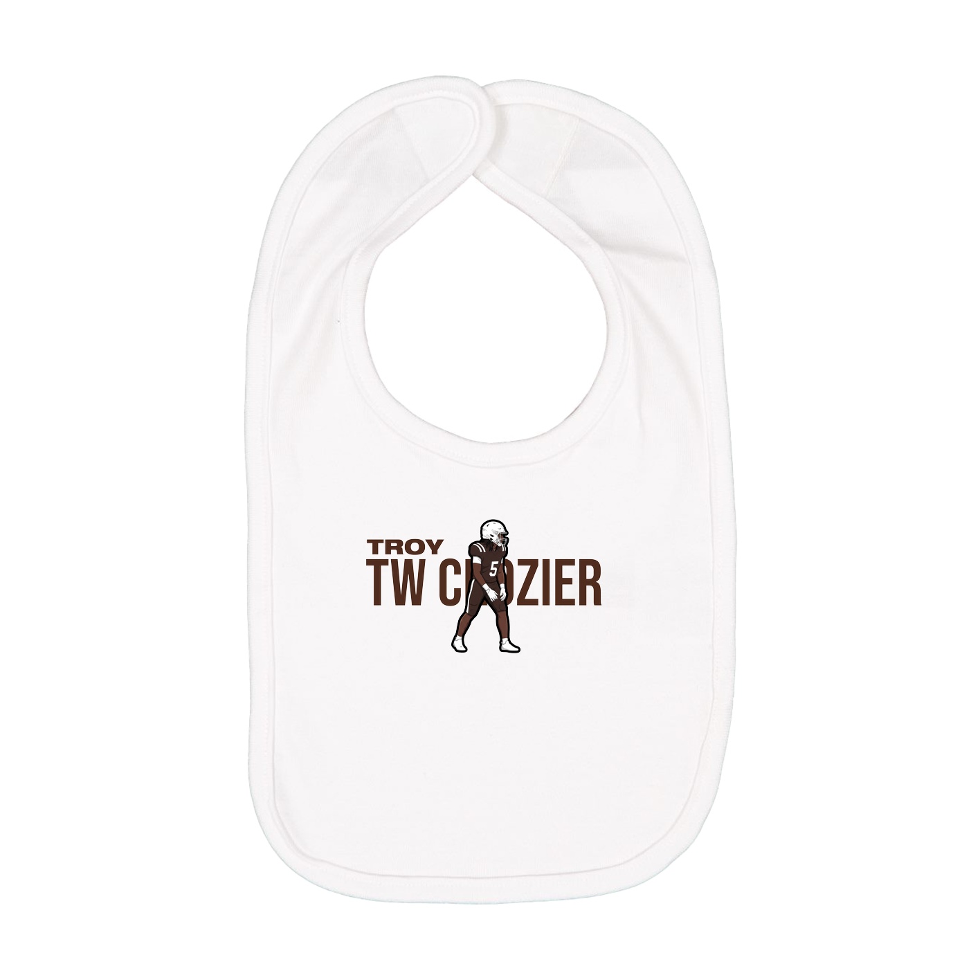 Infant Bib — Player Name in White