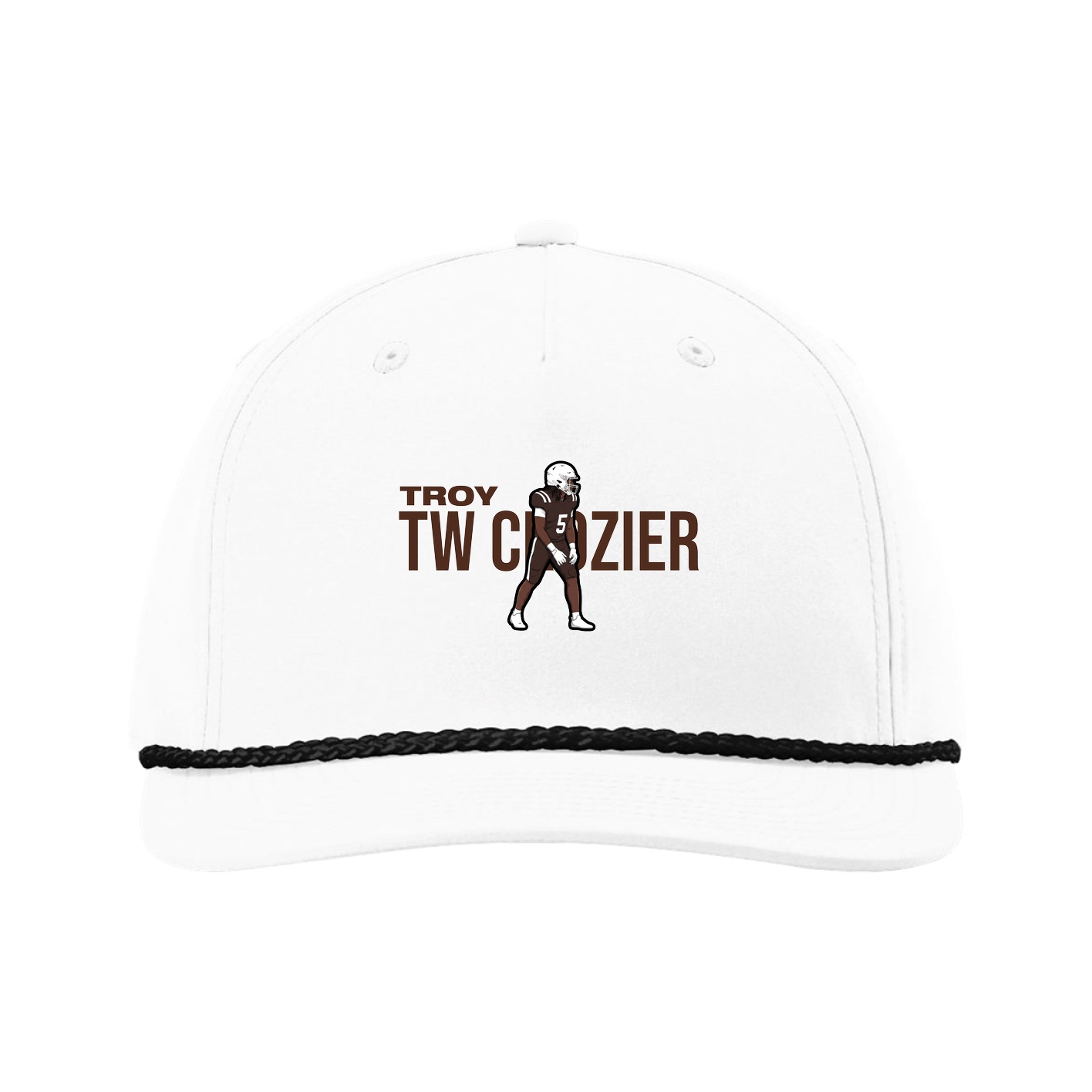 Five-Panel Classic Rope Cap — Player Name in White