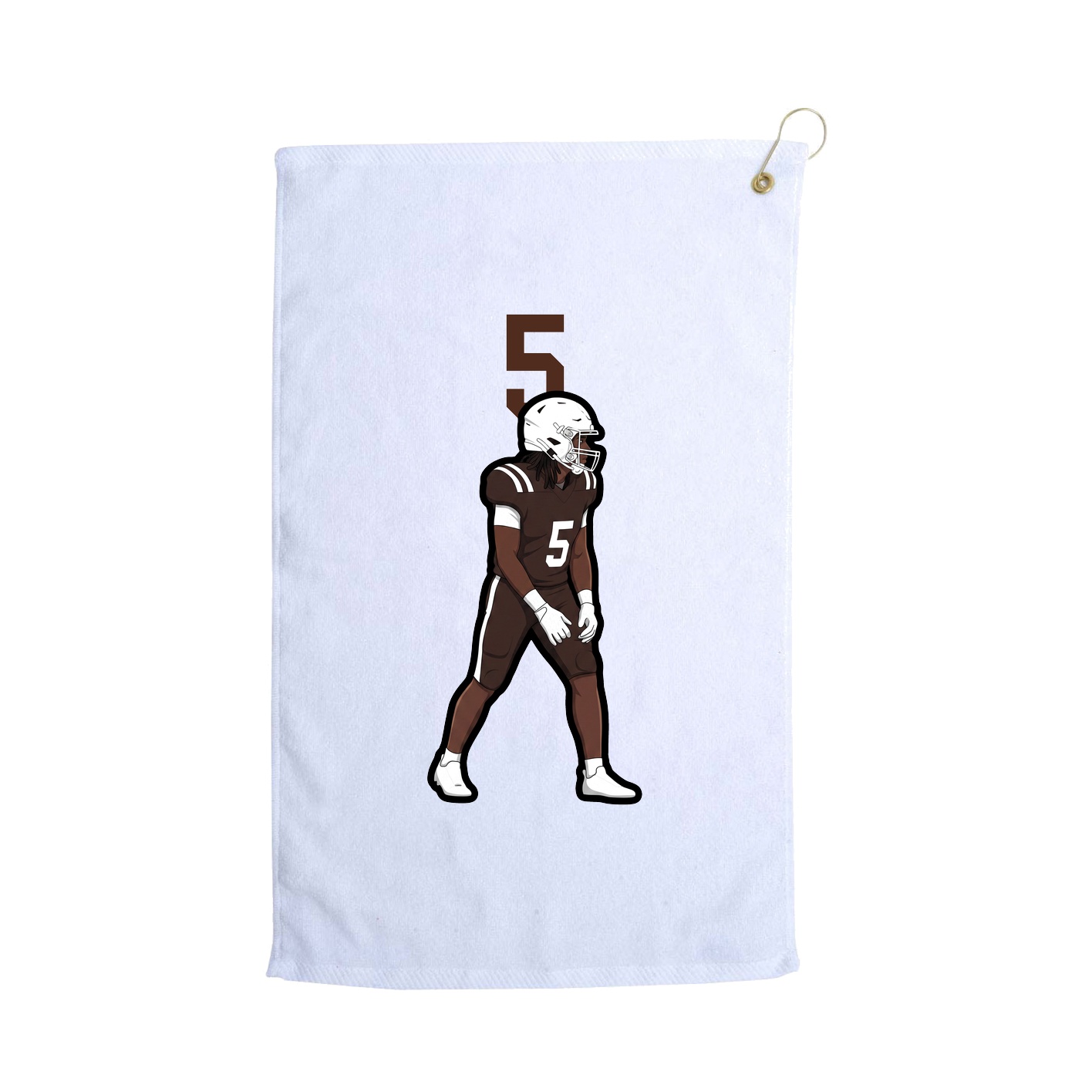 Golf Towel — Number Top in White