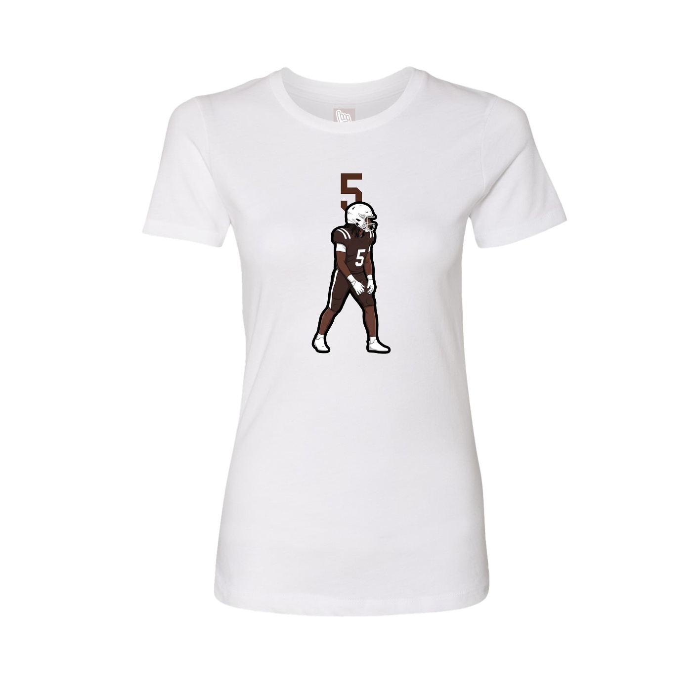 Fitted Women's Tee — Number Top in White