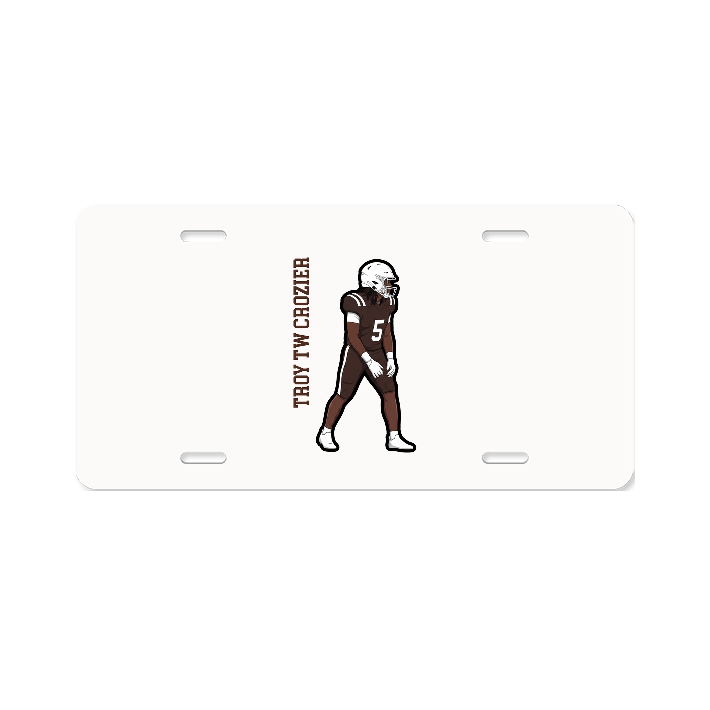 License Plate — Name Vertical in Classic