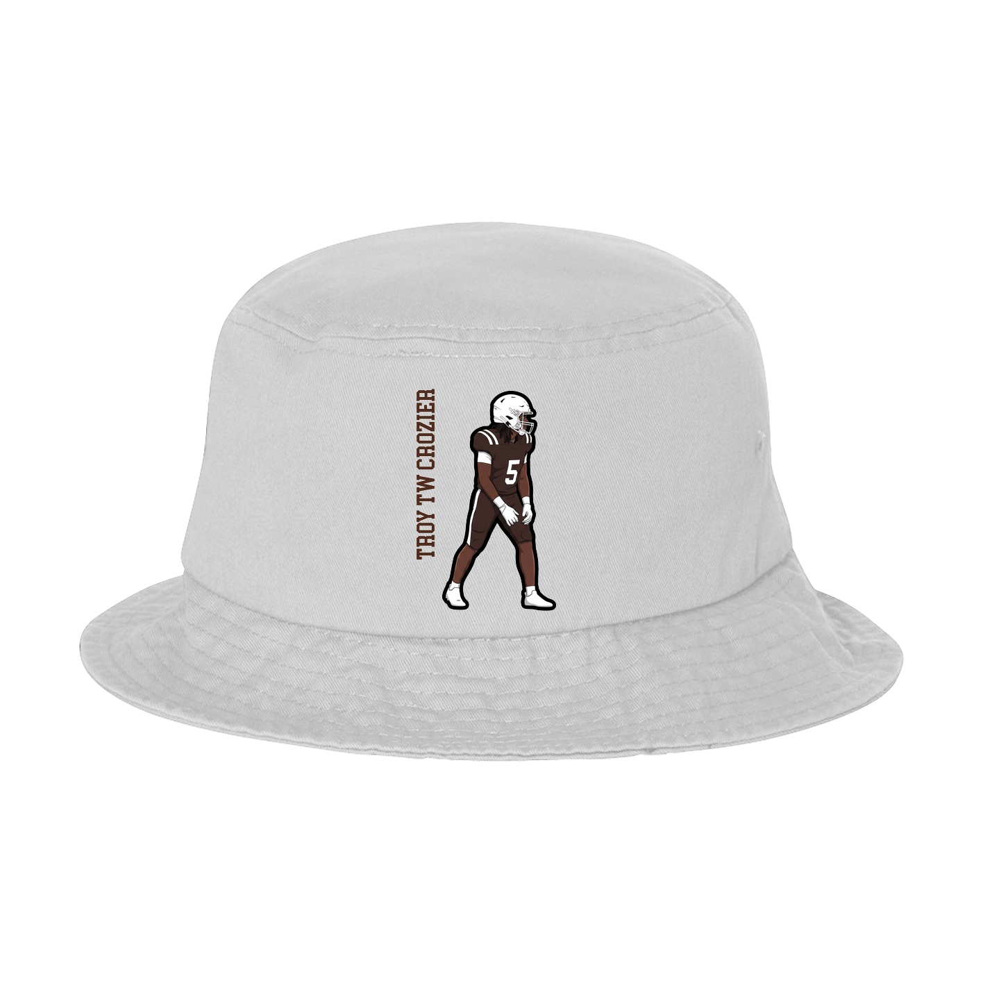 Bucket Cap — Name Vertical in White