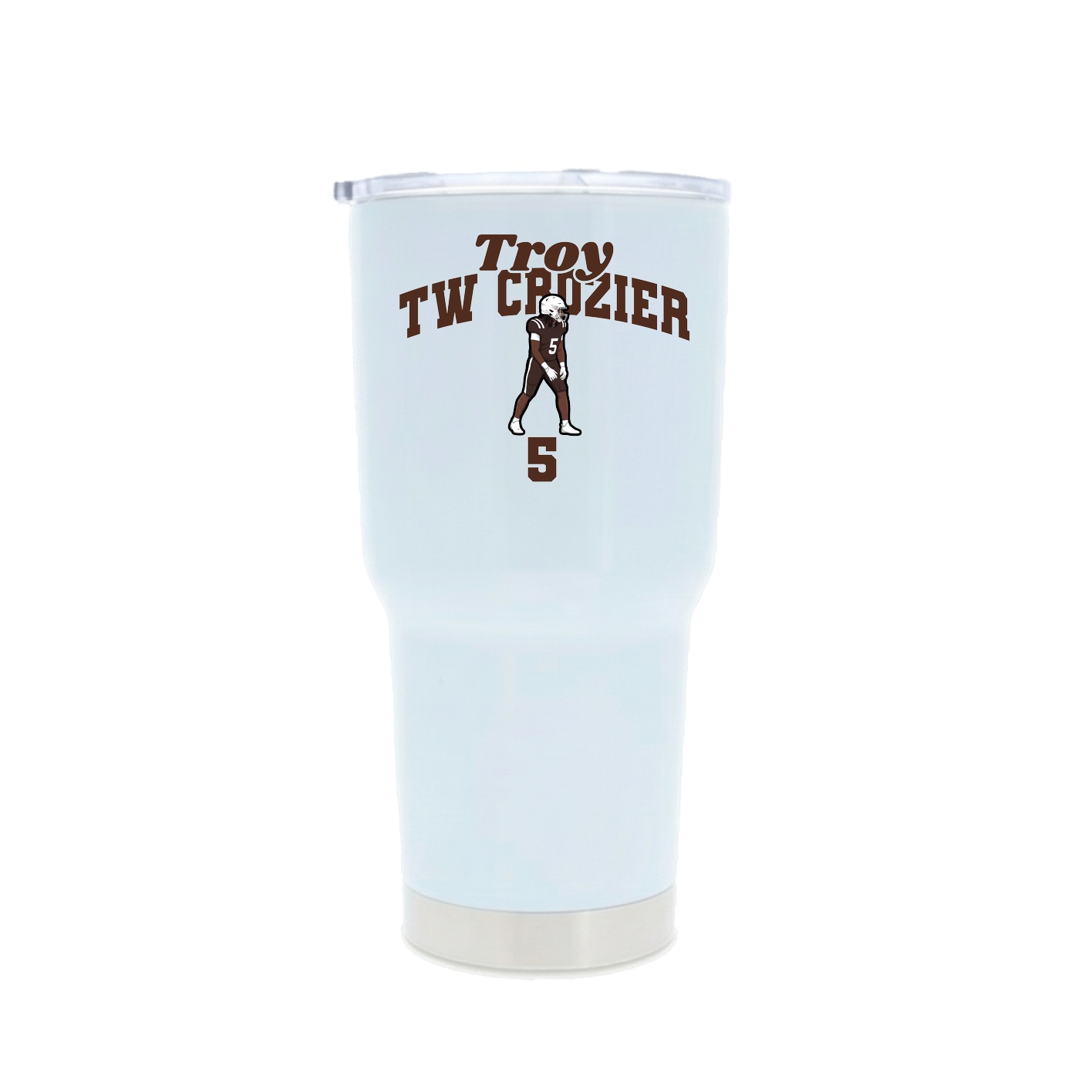 30oz Stainless Steel Tumbler — Signature Arch in White