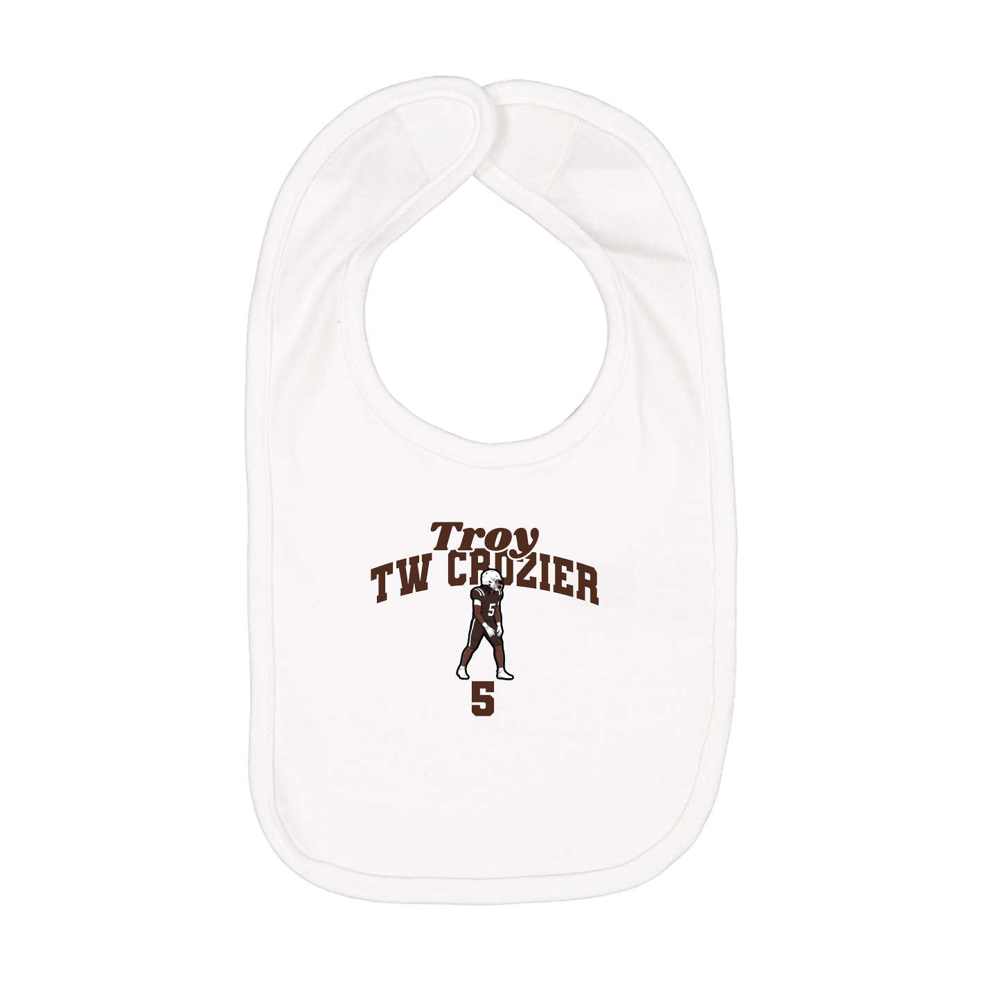 Infant Bib — Signature Arch in White