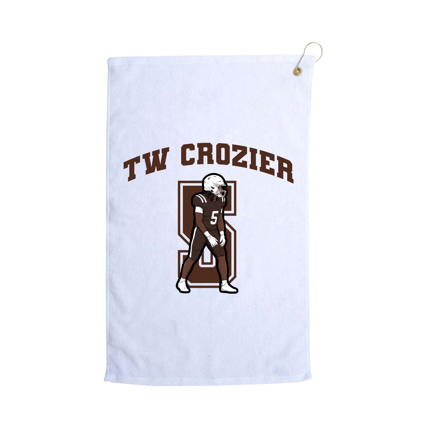 Golf Towel — Number in White