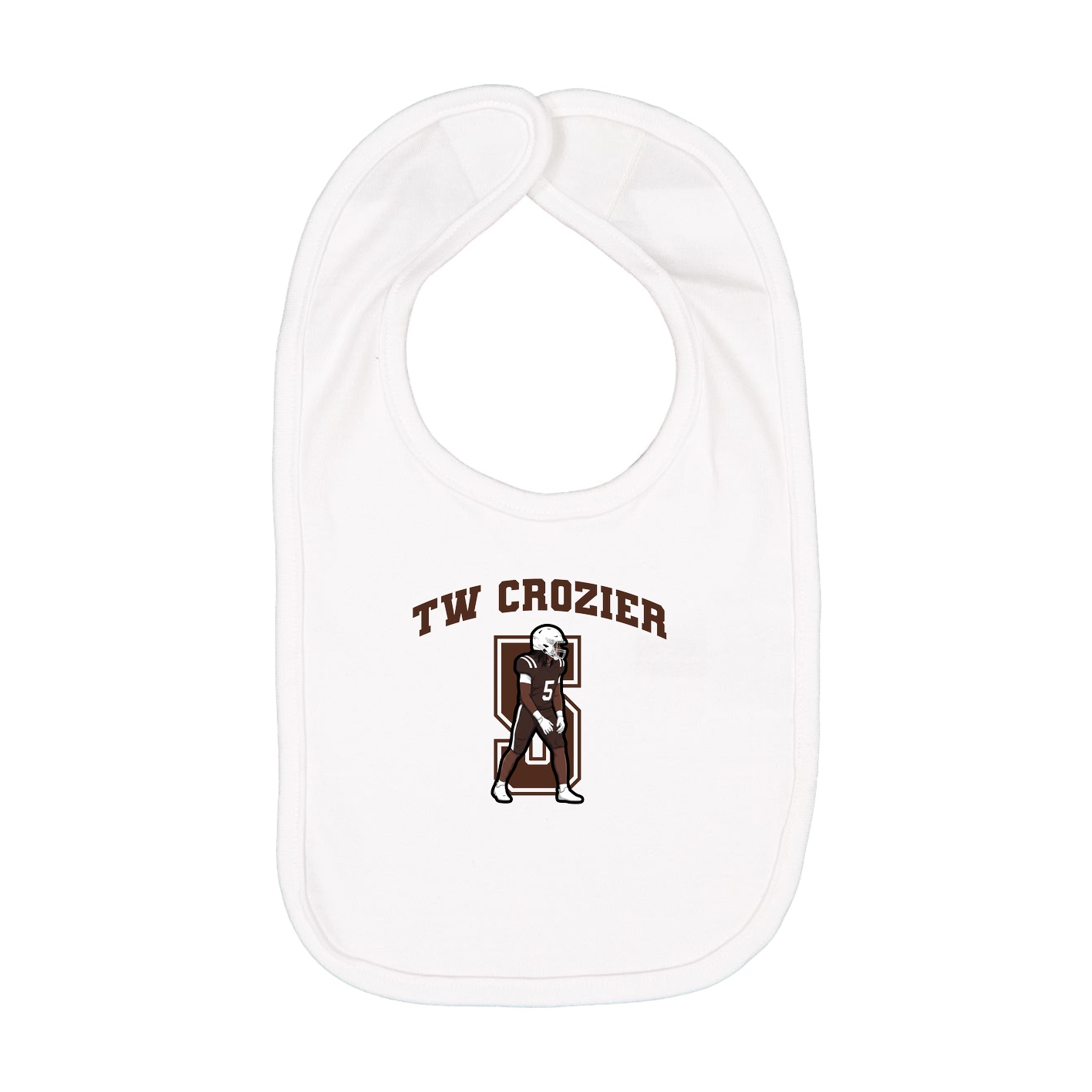 Infant Bib — Number in White