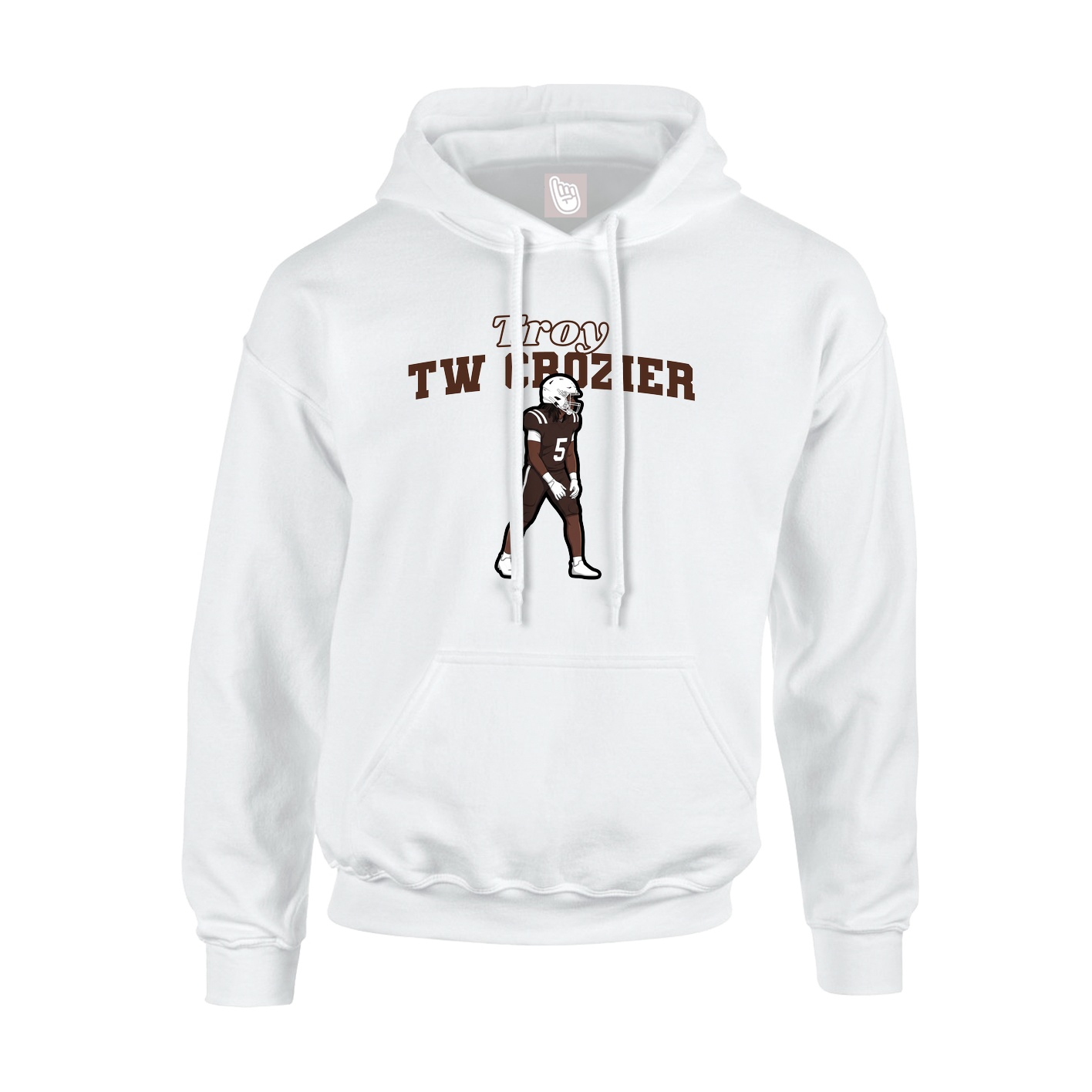 Hoodie — Name Arch in White